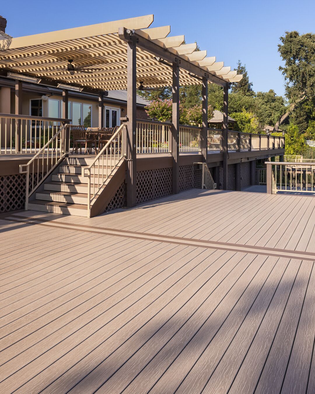 🌧️ Four seasons. Zero worries.
MoistureShield's solid core engineering creates an impermeable barrier against moisture. Rain, snow, or shine—their decking endures it all beautifully.
Contact us for all-weather solutions.
Call us today at (219) 945-3031!