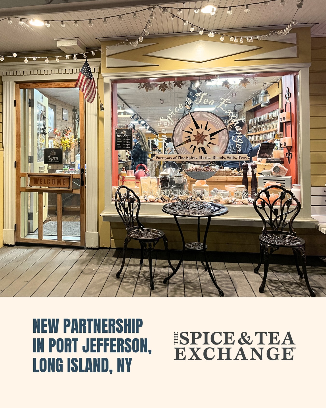 🌿✨ New Partnership Announcement ✨🌿
We are very happy to announce our new partnership with The Spice and Tea Exchange in Port Jefferson 🤝, one of our favorite places in Long Island, NY
Supporting local business never tasted so good. Come say hi and grab your favorite Seven Senses blends! 🌿✨
📍 22 Chandler Square, 106 W Broadway, Port Jefferson, NY 11777
#SevenSensesOrganic #SpiceAndTeaExchange #PortJefferson #LongIslandLocal #greekherbs