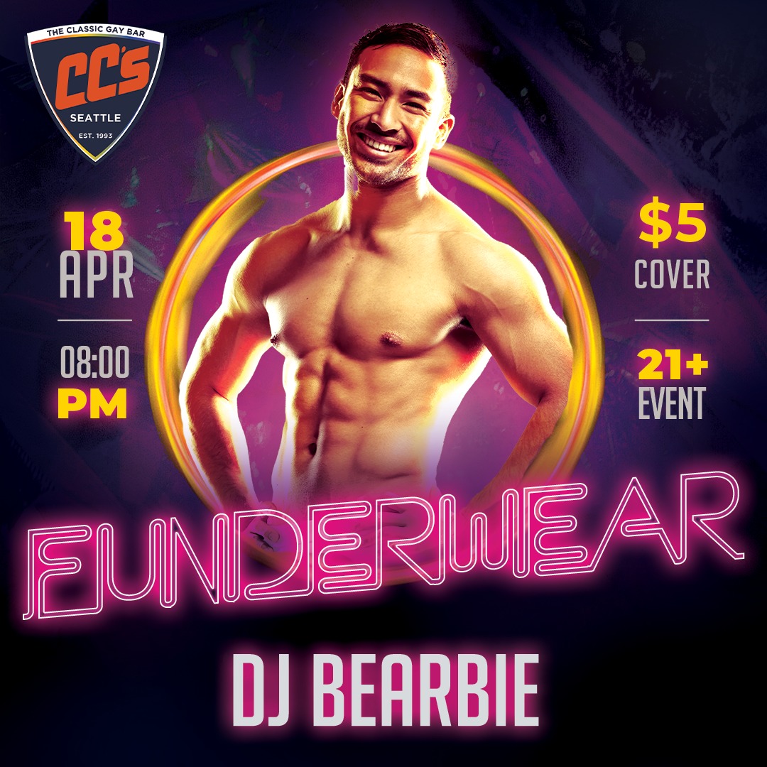 This Saturday is Funderwear with DJ Bearbie
Every 3rd Saturday is Funderwear. No Dress Code, but underwear is encouraged!
Cover: $5 Cash or Card at the door.
Coat Check will be available.