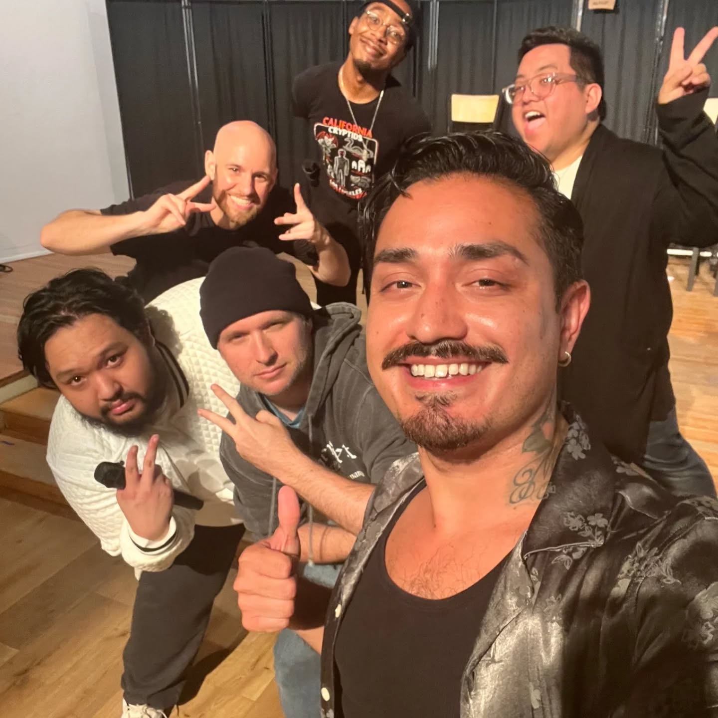 And on the seventh day, He joined the boy band. 🕊️✨
Altar Boyz opens Saturday, May 2 at the CSH Playhouse. Ticket link in our bio.
Creative Team:
🎬 Directed by @meshagiggles
🎹 Music Direction by @cupianoman
💃 Choreography by @giselelajevardi
🌟 Produced by @suzanner1225
📷 By the Boyz
🎟️ Link in bio to see our Boyz in action!