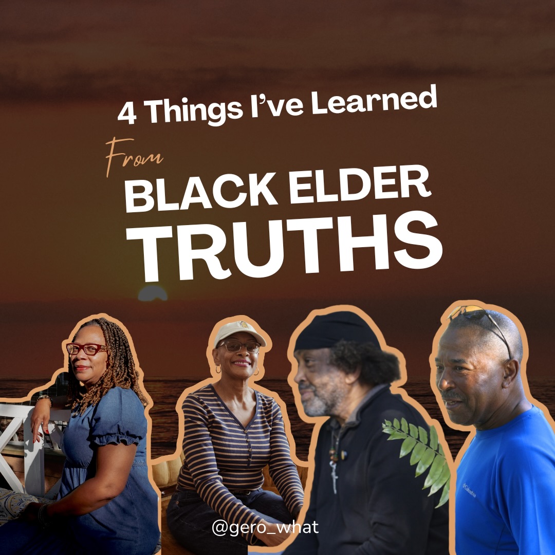 One thing we’ll always have in our aging experience, is our truth.
The experiences we’ve lived.
The things we’ve learned.
The things we didn’t understand at the time, but do now.
#BlackElderTruths highlights the perspectives and lived experiences of individuals.
What I’ve learned while listening to these stories:
💎It’s never too late
💎I didn’t get here alone
💎You can always pivot
💎Choose joy
1, 2, 3, or 4…which one did you need to hear today?
