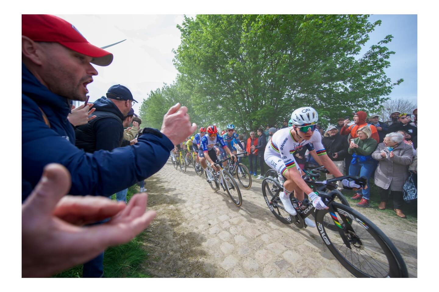 Paris Roubaix - what an awesome day. To be in the thick of the action was awesome.