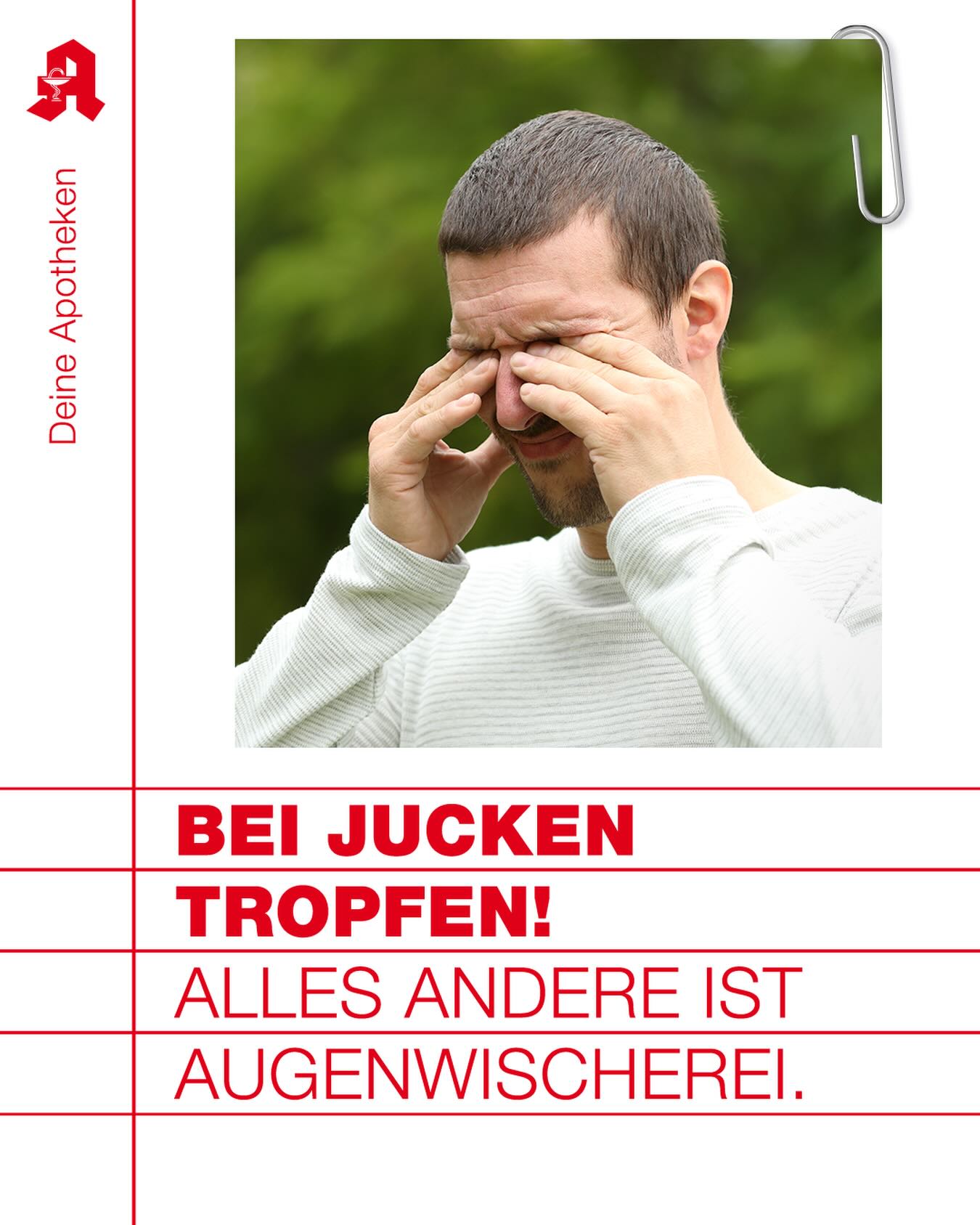 🐝🌻Im Frühling sorgen Pollen bei Allergikern für Jucken und Brennen in den Augen.
❗️In diesem Fall gilt: Nicht blind drauflos reiben! Das verschlimmert die Reizung nur.
In unserer Apotheke zeigen wir euch, welche Augentropfen den Juckreiz sofort stoppen und wie ihr sie richtig anwendet. Wir klären für euch, ob sanfte Tränenersatzmittel ausreichen oder ein Arztbesuch nötig ist. Damit ihr den Frühling mit klarem Blick genießt.
#allergie #frühling #wirfüreuch #tropfenstattreiben