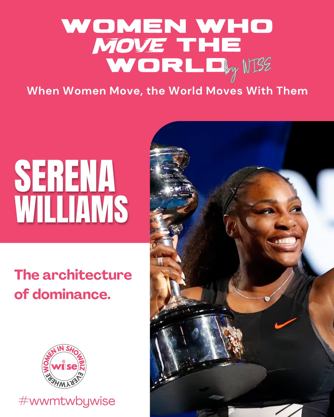 She didn’t just win titles.
She redefined what dominance looks like.
From the courts of Compton to the global stage, Serena Williams changed the game—on her own terms. Power, precision, resilience… and an unshakable belief in herself.
23 Grand Slam singles titles.
4 Olympic gold medals.
Countless barriers broken.
But her legacy goes beyond trophies.
She showed the world that strength can look like her.
That motherhood and greatness can coexist.
That a woman can be both fierce and soft, unapologetic and evolving.
This isn’t just a story about tennis.
It’s about ownership. Of space. Of voice. Of destiny.
Because when Serena stepped onto the court,
she wasn’t asking for permission—
she was making history.
Thank you @serenawilliams for inspiring millions of girls in sports around the world. 🩷💪🏽
Follow us for more stories of women who rise, lead, and move the world.
#womenwhomovetheworld