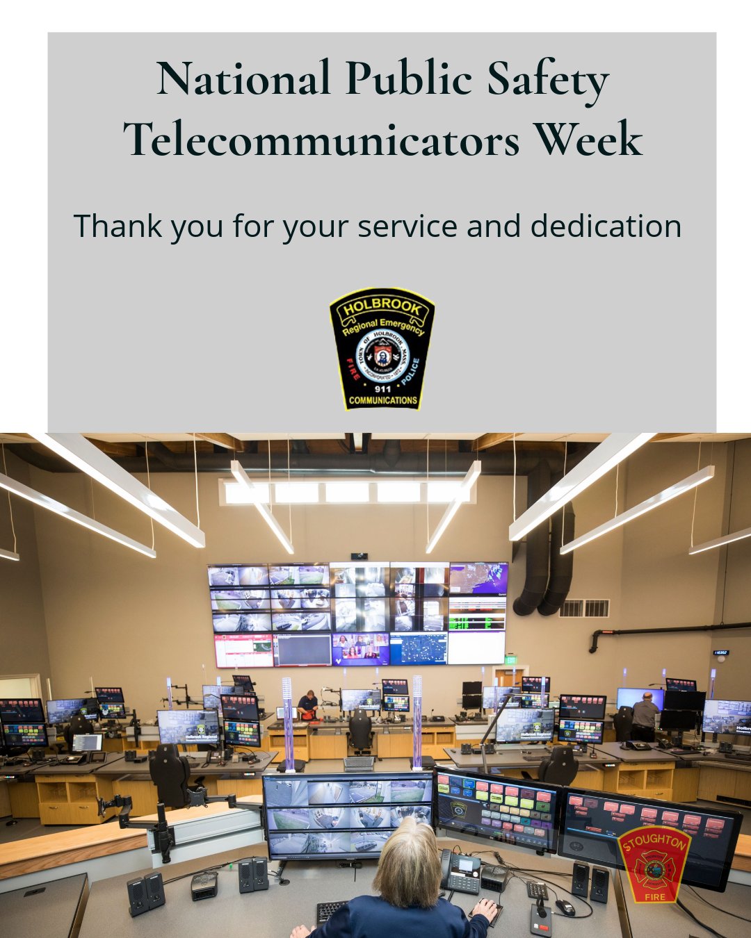 Happy National Public Safety Telecommunicators Week to Holbrook Regional Emergency Communications Center and all the other dispatchers across the country. Thank you for all your service and dedication.
#SFD #nationalpublicsafetytelecommunicatorsweek #911dispatchers