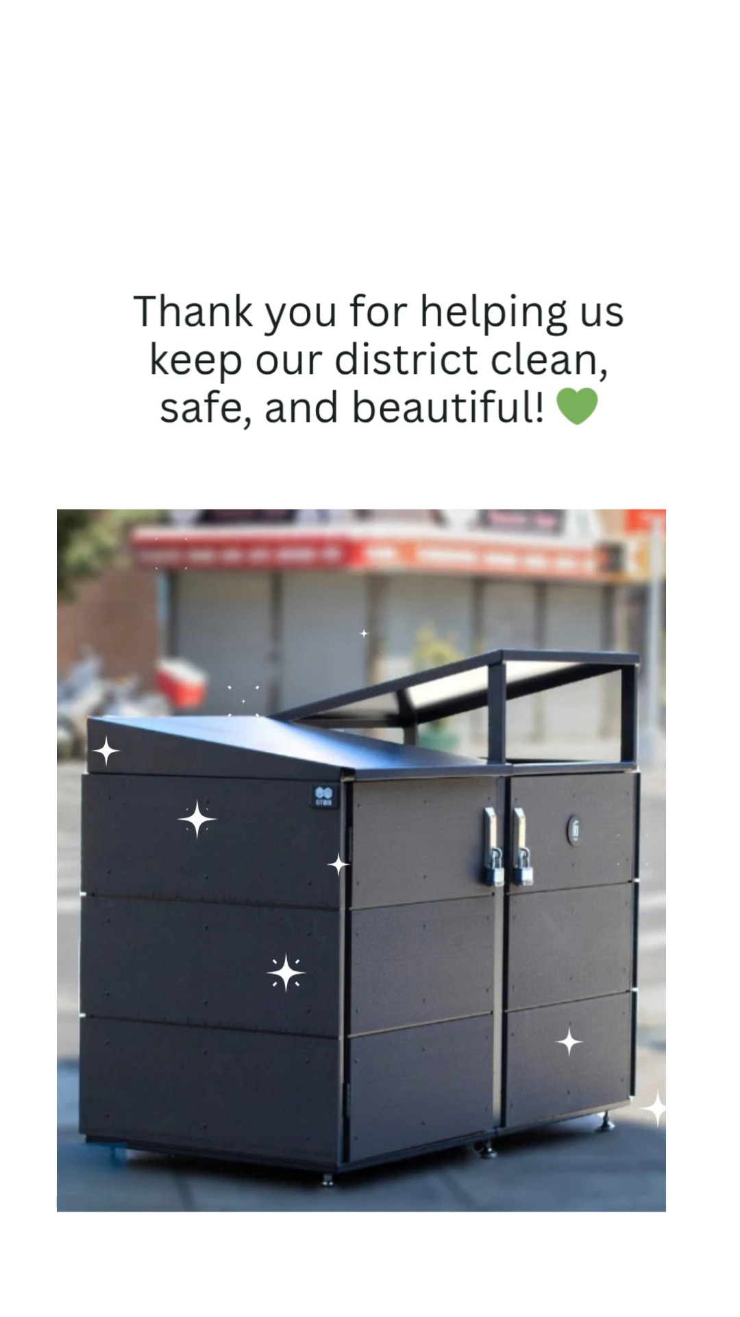 We’re leveling up our streetscape! ✨
To align with DSNY’s containerization requirements, we have installed upgraded receptacles throughout the district. Each block will now feature a bin with a built-in storage compartment, helping keep refuse bags off corners and out of sight.
Keeping our neighborhood clean and welcoming is one of our top priorities, and this is a big step forward.
🚨Important reminder: These bins are for pedestrian use ONLY. Businesses and residents are not permitted to place trash or debris in or next to them.
Thank you for helping us keep our district clean, safe, and beautiful! 💚