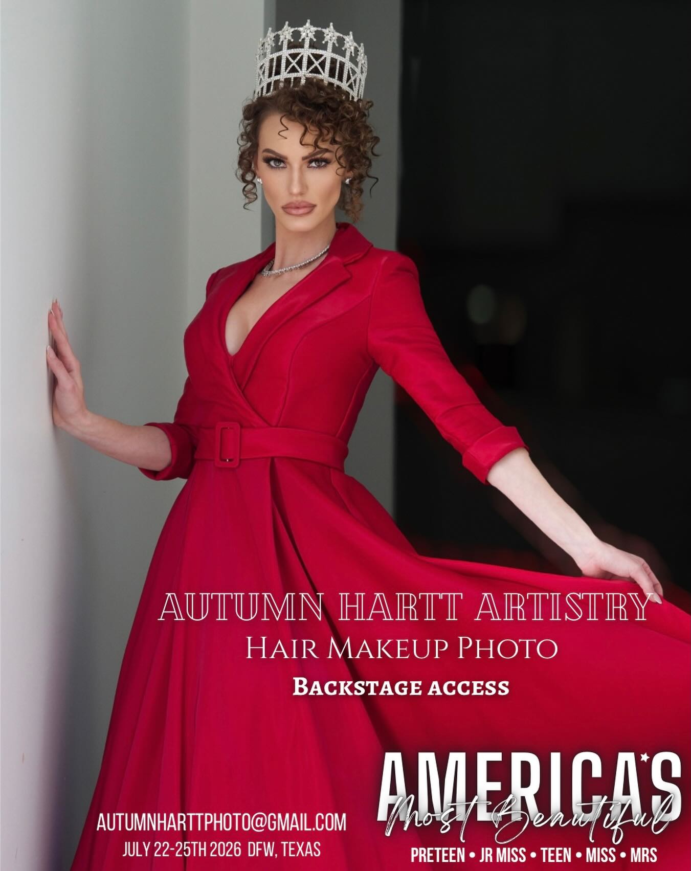 Have you booked with @autumnharttartistry for hair and makeup for nationals yet? If you haven’t, now is the time! She is an approved backstage vendor! There’s also still time to get in headshots with @autumnharttphoto @autumnhartt before photo submission deadline! EMAIL HER for more info! #AMBPageants