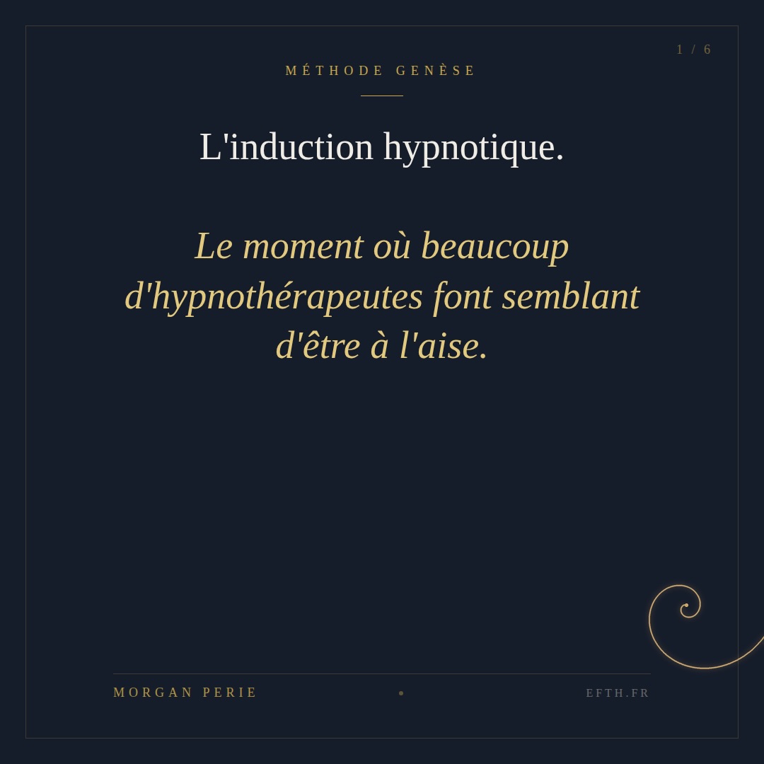 L’induction hypnotique, c’est le moment où beaucoup d’hypnothérapeutes font semblant de savoir ce qu’ils font.
On apprend des protocoles. On les répète. Et parfois ça marche.
Mais sans comprendre ce qui produit réellement le changement d’état de conscience — la focalisation, l’imagination, l’émotion, la sécurité relationnelle, la confusion, la dissociation — on reste à la surface.
La vraie maîtrise, c’est pouvoir construire une induction à partir de la personne en face. De sa perception du monde. De ce qui se joue chez elle à ce moment-là.
C’est ce que la Méthode Genèse enseigne.
🔗 Le livre est disponible sur Amazon — lien en bio.
#hypnotherapie #hypnose #formationhypnose #inductionhypnotique #pnl