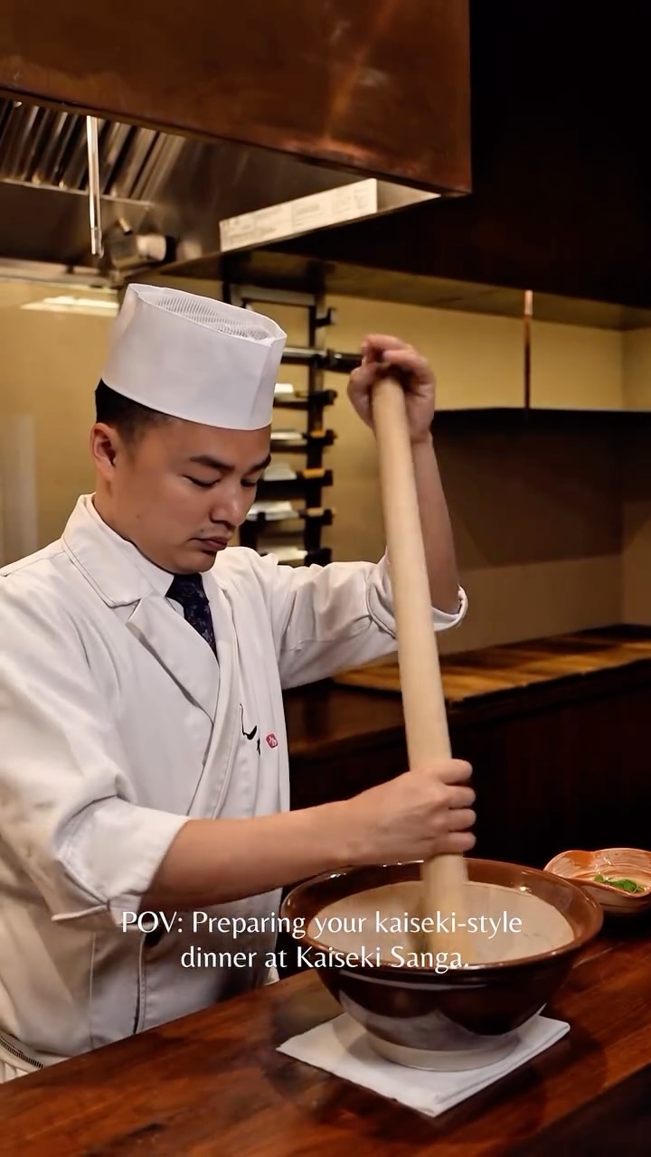 Traditional preparation matters here at Kaiseki Sanga, and this is how we prepare our warm sawara bamboo shoot for the April menu. #kaisekisanga #authenticjapanesefood #lasvegas #dinnerideas #kaiseki