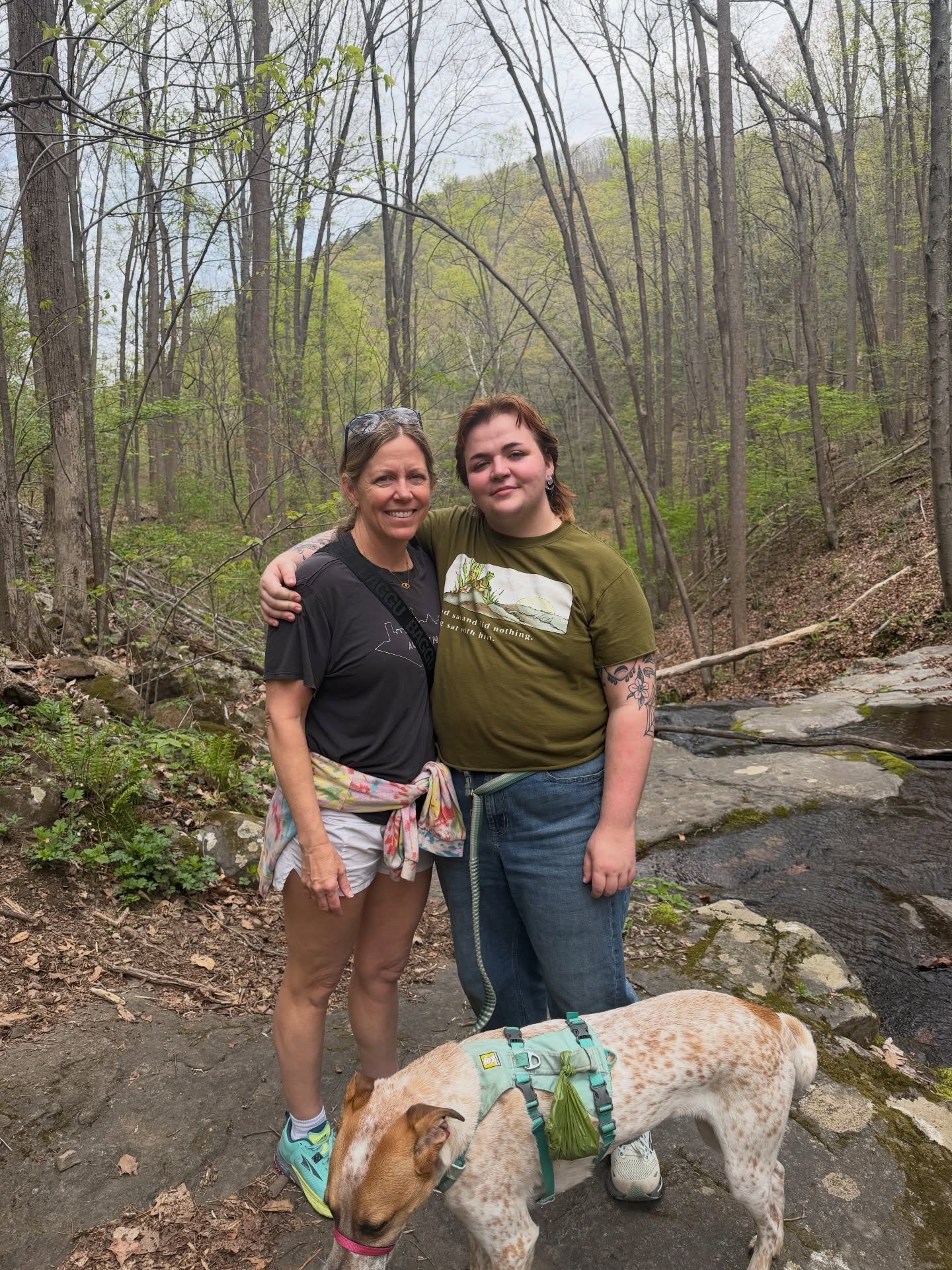 My son is doing GREAT!
He enjoys his work. 📚 Has wonderful pets. 🐕🐈⬛ Doing things young adults do like going out with friends, learning about finances, going on hikes.
First, we surprised him with middle sister 🤫
Then we toured Roanoke. Went on a hike. Helped with a car repair. Saw Hail Mary 🍿🎥 at an historic theatre. Went to the Taubman Musem of Art. 🖼️
Stayed in a really cute HomeExchange house. 🏡