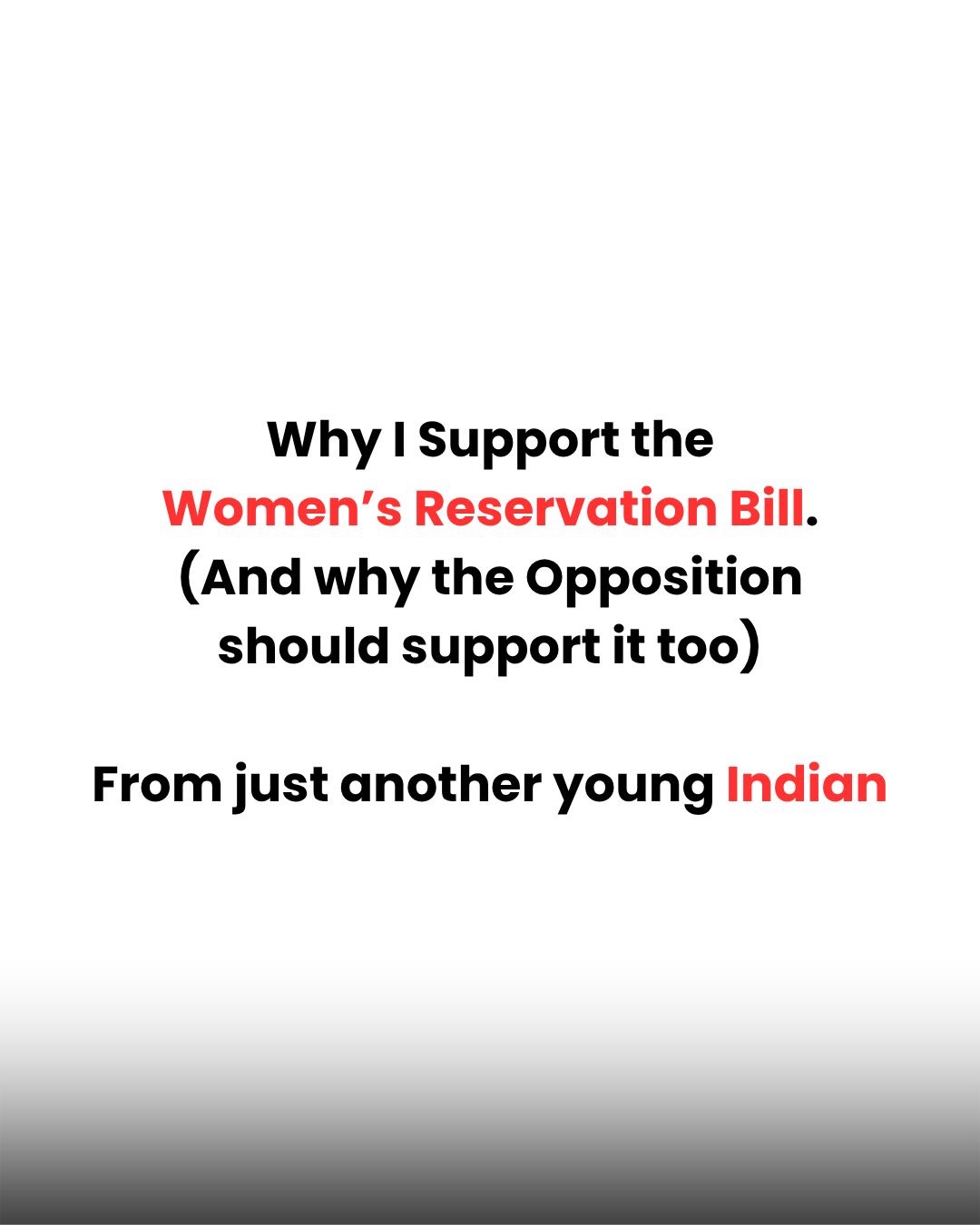 27 years of men finding reasons to wait,
Every party had the power. Every party chose not to.
And now they all have the chance to choose differently.
{Women’s Reservation Bill, Nari Shakti Vandan Adhiniyam, Lok Sabha, Indian Politics}
#loksabha #womensreservationbill #explorepage✨