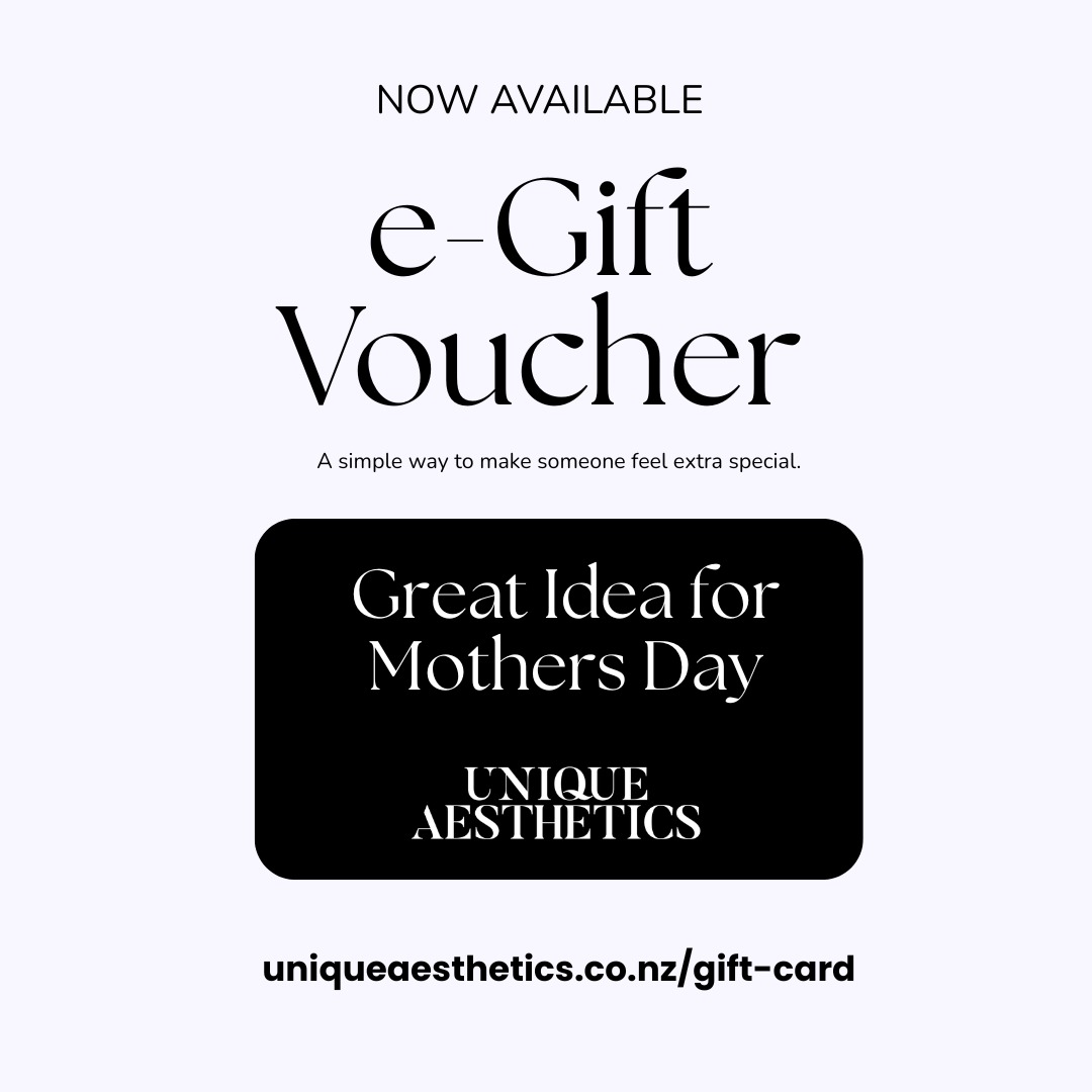 Give the gift of confidence
You can now purchase e-Gift Cards online through the Unique Aesthetics website - the perfect option when you want to treat someone special (or yourself 😉).
Whether it’s for glowing skin, a confidence boost, or a little self-care moment, our e-Gift Cards make it easy.
Simply choose your amount, send it instantly, and let them decide how they’d like to indulge.
Available now online
Perfect for birthdays, celebrations, or just because
Head to our website to purchase yours today. https://www.uniqueaesthetics.co.nz/gift-card