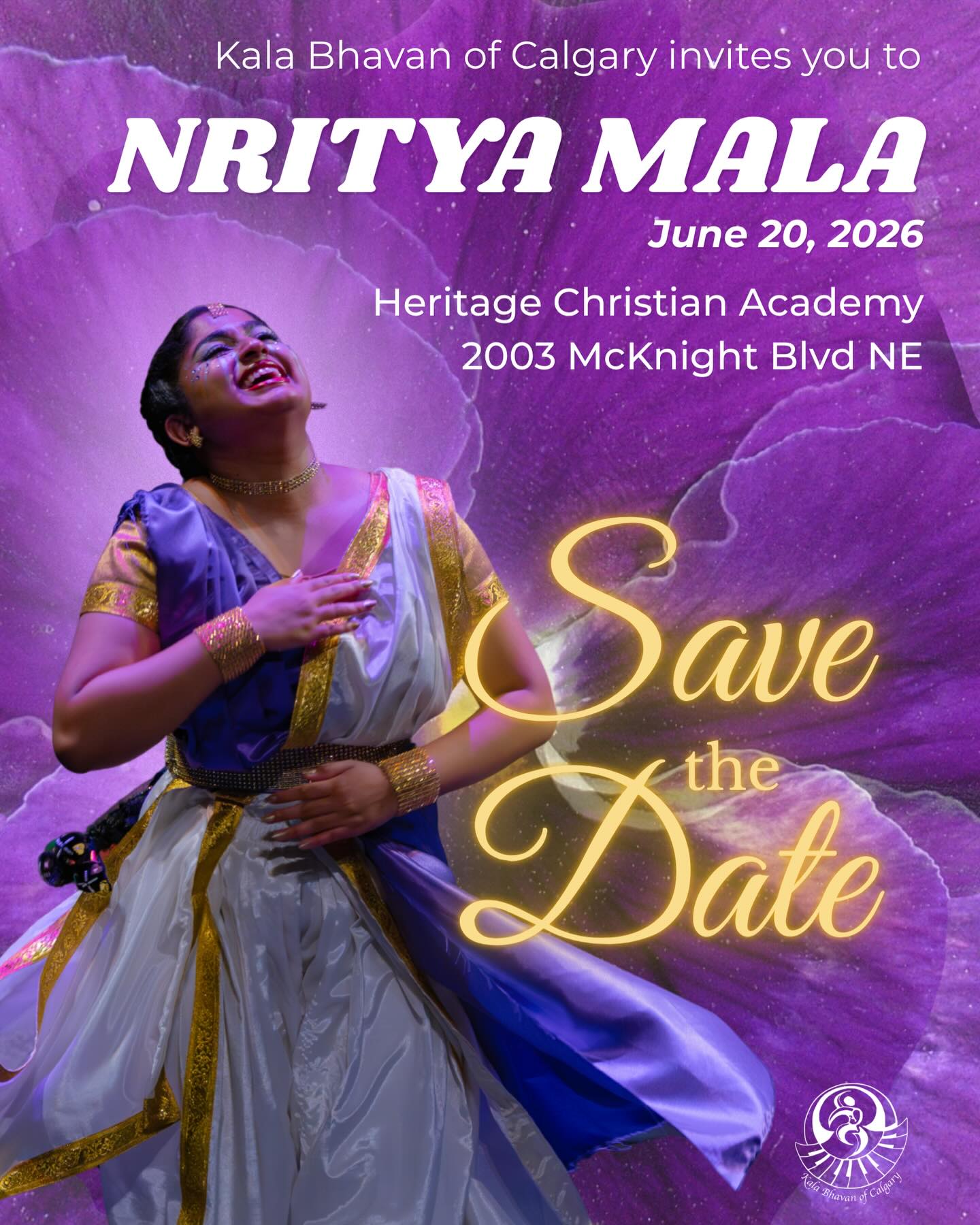 The countdown to our favorite day of the year begins! ✨
We are thrilled to announce our year-end recital: Nritya Mala. Our students ~from our littlest beginners to our advanced dancers~ have been working tirelessly to bring you a program filled with technical precision and heartfelt artistry.
Come witness a diverse lineup of traditional Bharatanatyam items, including the rhythmic Pushpanjali and the exhilarating Thillana.
🗓️ SAVE THE DATE: June 20, 2026
🎟️ Tickets & more info coming soon to kalabhavan.ca
#KalaBhavan #CalgaryArts #YYCEvents #BharatanatyamDancers #DanceRecital