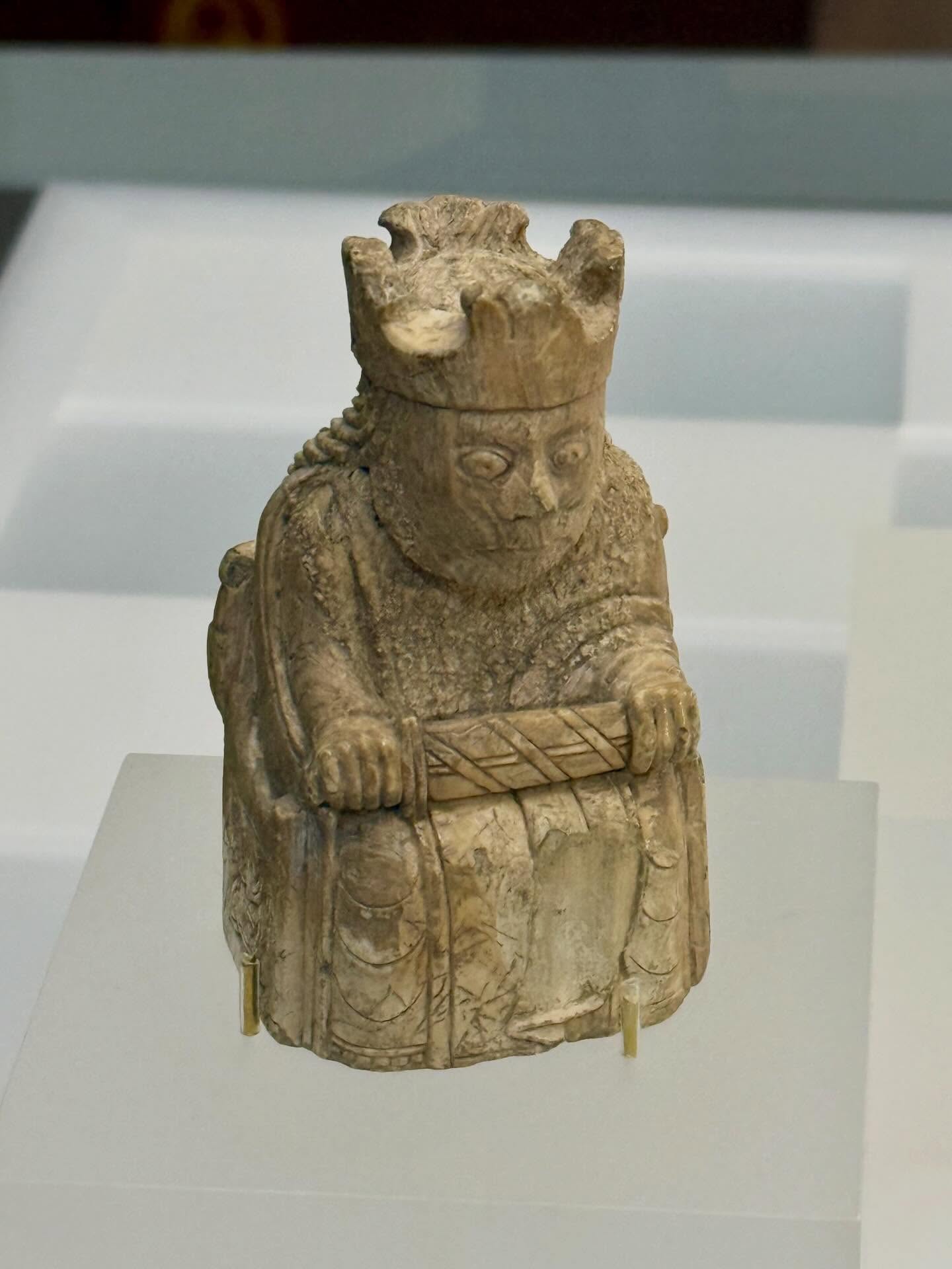 Managed to sneak out today to have a look at the new #lewischessmen pieces we have on exhibition here at @museumtasglannnaneilean including one of the Berserker pieces! Definitely worth a visit.