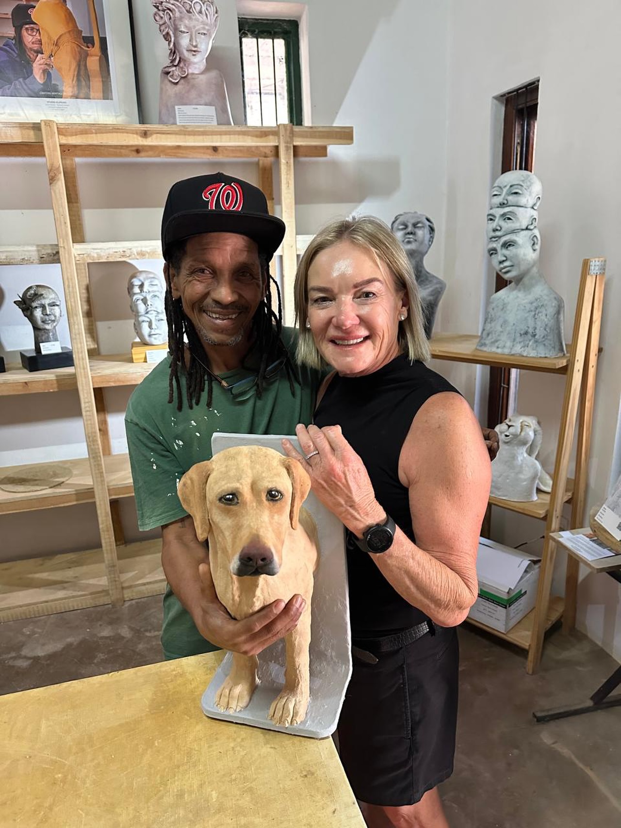 BESTER Family Wines loves to support local artists 👨🎨🎨🐶
If you know the BESTERS, you’ll know that our pets are part of the family. We recently commissioned local ceramicist and artist, Andries Dirks, to create a sculpture of Wilson, our golden lab. The results were nothing short of astonishing.
If you ever want to support a wonderfully talented artist by purchasing a unique piece made from Swartland soils, we highly recommend this exceptional craftsman. Find his details below
🎨 @klipkind7691
🎨 076 626 0998
🎨 andriesdirks@gmail.com
#BesterFamilyWines #SupportLocal #SupportLocalArtists #SwartlandArt #SwartlandArtists
