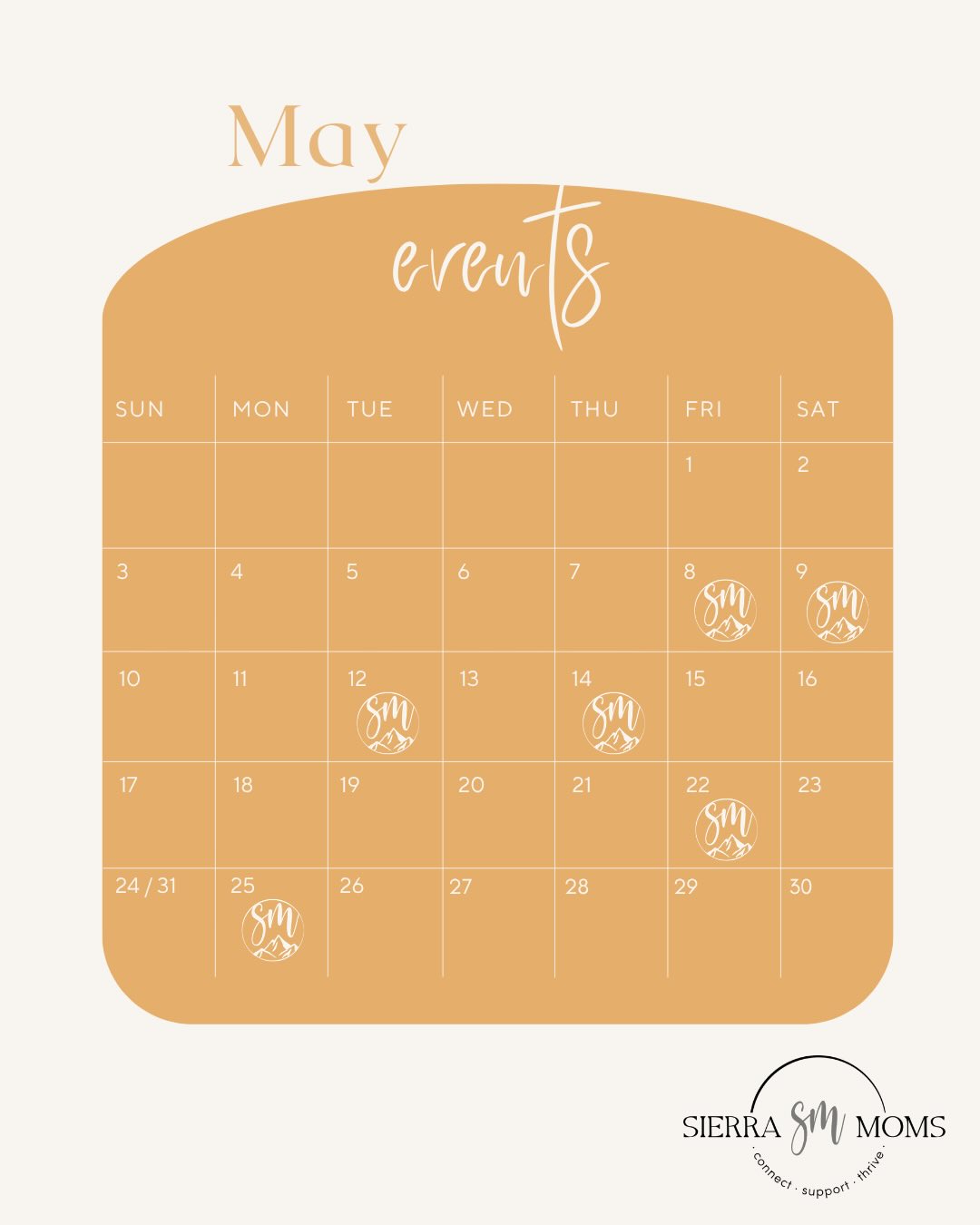 May is for making memories, celebrating motherhood, and finding your village 💕
From fun outings with the littles to meaningful moments for moms (and a night out just for you 😉), this month is full of opportunities to connect, recharge, and enjoy the season.
We hope you’ll join us this May 🌷✨