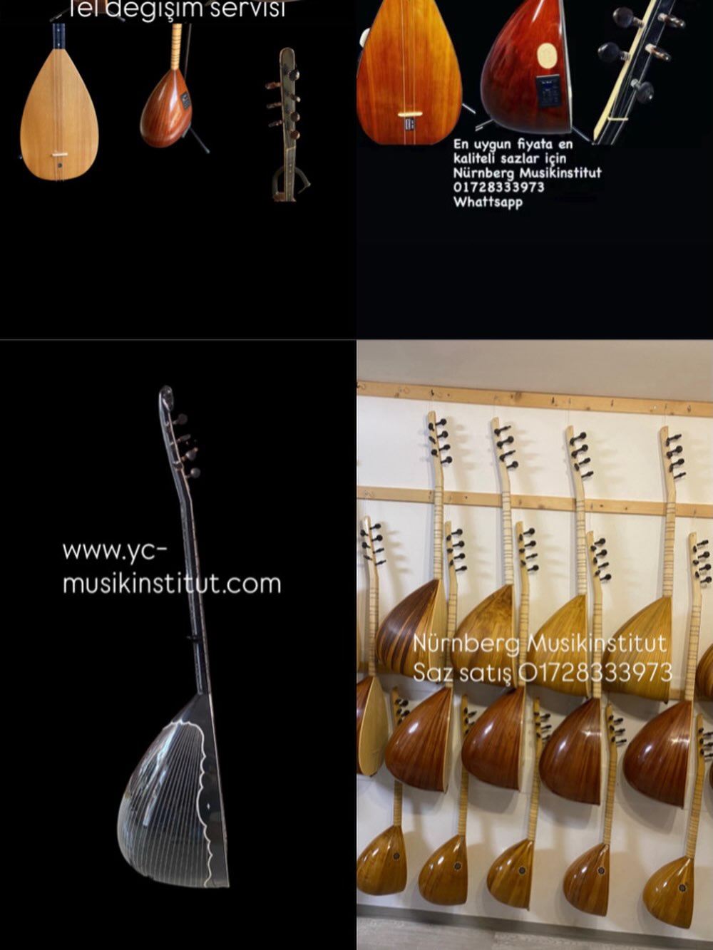 Kaliteli güvenilir 27 yıllık tecrübe Nürnberg YC Musikinstitut saz satış ve saz kursu www.yc-musikinstitut.com telefon 01728333973 Büro 0911-3746672