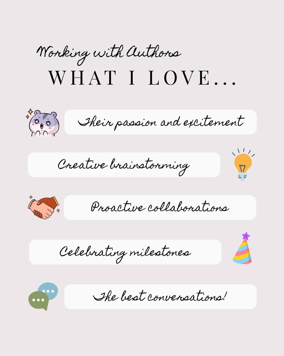 5 Things I Love About Working with Authors... ✍️
As a book designer, I often get to work with independent authors. Collaborating directly with the mind behind the manuscript is such a special experience, here are 5 reasons why I love working with indie authors 🥰
✨ Their passion is contagious. There is nothing quite like the joy and energy of someone who has poured their heart into a manuscript. Being around that level of excitement and dedication keeps me inspired and reminds me why I love what I do.
🧠 Creative brainstorming sessions. Whether we’re moodboarding the cover or adding a special touch to the inner pages, I live for the lightbulb moments. Authors are so fun to brainstorm with, I love taking a peak into their creative process and finding creative ways to make their ideas a reality.
🤝 Proactive collaborations. My favourite projects are the ones that feel like a true partnership. Indie authors usually have an idea of what they want and are open to suggestions on how to get there together, this makes the design process seamless and incredibly rewarding.
🥂 Celebrating the milestones. From seeing the first cover design draft, uploading final files, or holding the book in our hands for the first time, I love being a small part of someone’s lifelong dream and celebrating with them each step of the way.
💬 The best conversations. No lie, I have some of my best conversations with authors, whether over email or Zoom calls. The conversations are usually witty, thoughtful, and light-hearted. You never have to apologise for a "word wall" with me!
Are you an author working on something new? Feel free to drop me a DM, I’d love to hear about it!
🤍
🏷️ #BookDesign #BookDesigner #WriterCommunity #IndiePublishing #SelfPublishing