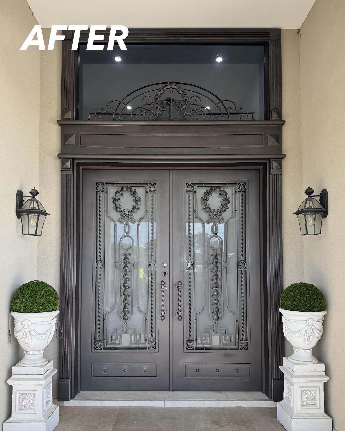 A project many clients have loved — here we share the Before&After, the Installation, and the insights behind the Design.
# A Complete Solution to Elevate Your Entrance with a Custom Iron Door