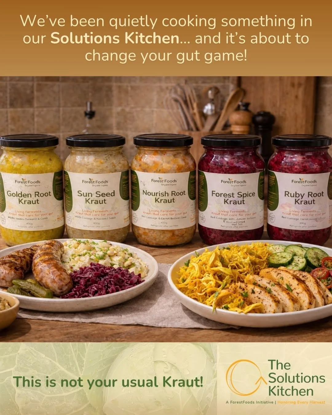 From living soil to living food—this is fermentation with intention.
Our kraut begins far below the surface, in biologically active soils where diverse microbial ecosystems shape nutrient-dense, resilient crops. This foundation matters—because the quality of soil directly influences the phytochemicals, minerals, and prebiotic fibers your body receives.
We don’t rush growth, and we don’t rush transformation.
Each cabbage is cultivated with care, then slowly fermented through natural lacto-fermentation, allowing beneficial lactic acid bacteria to convert it into a biologically active, probiotic-rich food.
The result?
A functional food designed to support your gut microbiome—delivering live cultures, organic acids, and bioavailable nutrients your body can actually recognize and use.
This isn’t just preservation.
It’s a living system—from soil microbes to gut microbes—working in harmony.
Your gut will know the difference.
🌿 Now available at shop.forestfoods.co.ke
Enjoy 20% OFF this April—let your gut rejoice.
#RegenerateKenya #GutMicrobiome #FermentedFoods #LactoFermentation #soilhealth