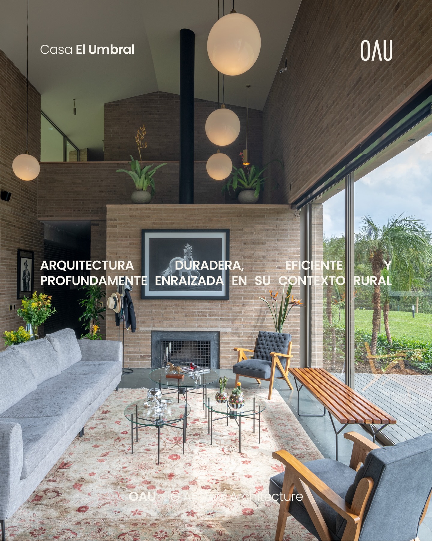 🛋️Casa El Umbral: Ladrillo y clima
El ladrillo funciona como estructura, cerramiento y masa térmica, reforzando una arquitectura duradera y eficiente. A su vez, agrega una capa de textura y sensibilidad a la vida diaria de la casa.
Esta decisión material conecta el proyecto de manera directa con su contexto rural, consolidando una arquitectura profundamente enraizada en el lugar.
En colaboración con @atelier_garcia
_____
#oauarchitecture #interiordesign #modernhouses #residentialarchitecture #rionegro