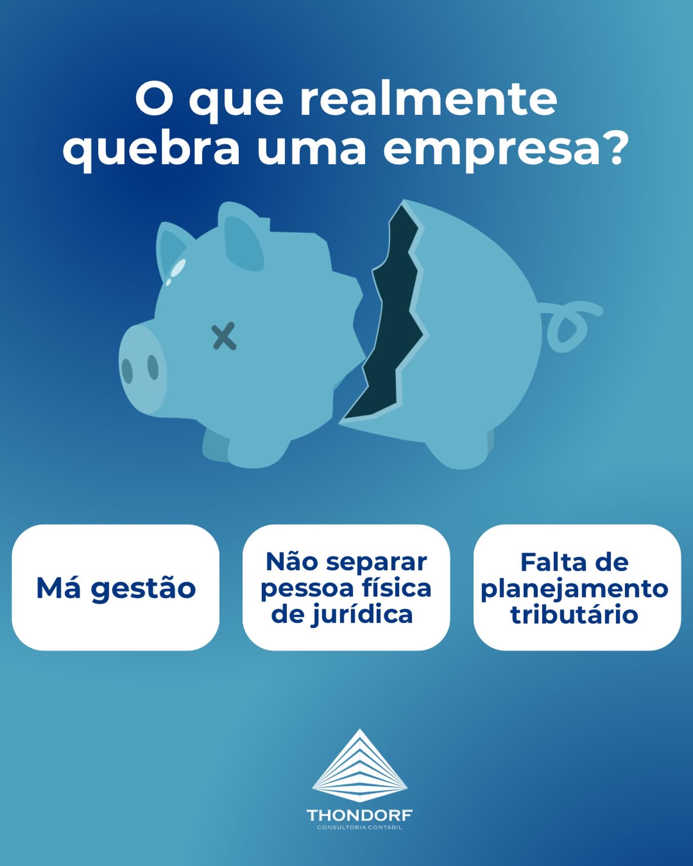 Não é só falta de faturamento…
Na maioria das vezes, o problema está na falta de controle, planejamento e gestão financeira.
Empresas quebram por:
❌ Desorganização financeira
❌ Falta de planejamento tributário
❌ Decisões sem base em dados
❌ Misturar finanças pessoais com as da empresa
E o mais comum: faturar bem, mas não ter lucro.
Crescer sem gestão é um risco silencioso.
A Thondorf Contabilidade ajuda você a ter visão, estratégia e controle para crescer com segurança. 📊
💬 Fale com a gente e fortaleça a saúde financeira do seu negócio.
#GestãoEmpresarial #GestãoFinanceira #Empreendedorismo #Empresas #Negócios ContabilidadeConsultiva
PlanejamentoFinanceiro Empresários Lucro Contabilidade ThondorfContabilidade 🚀