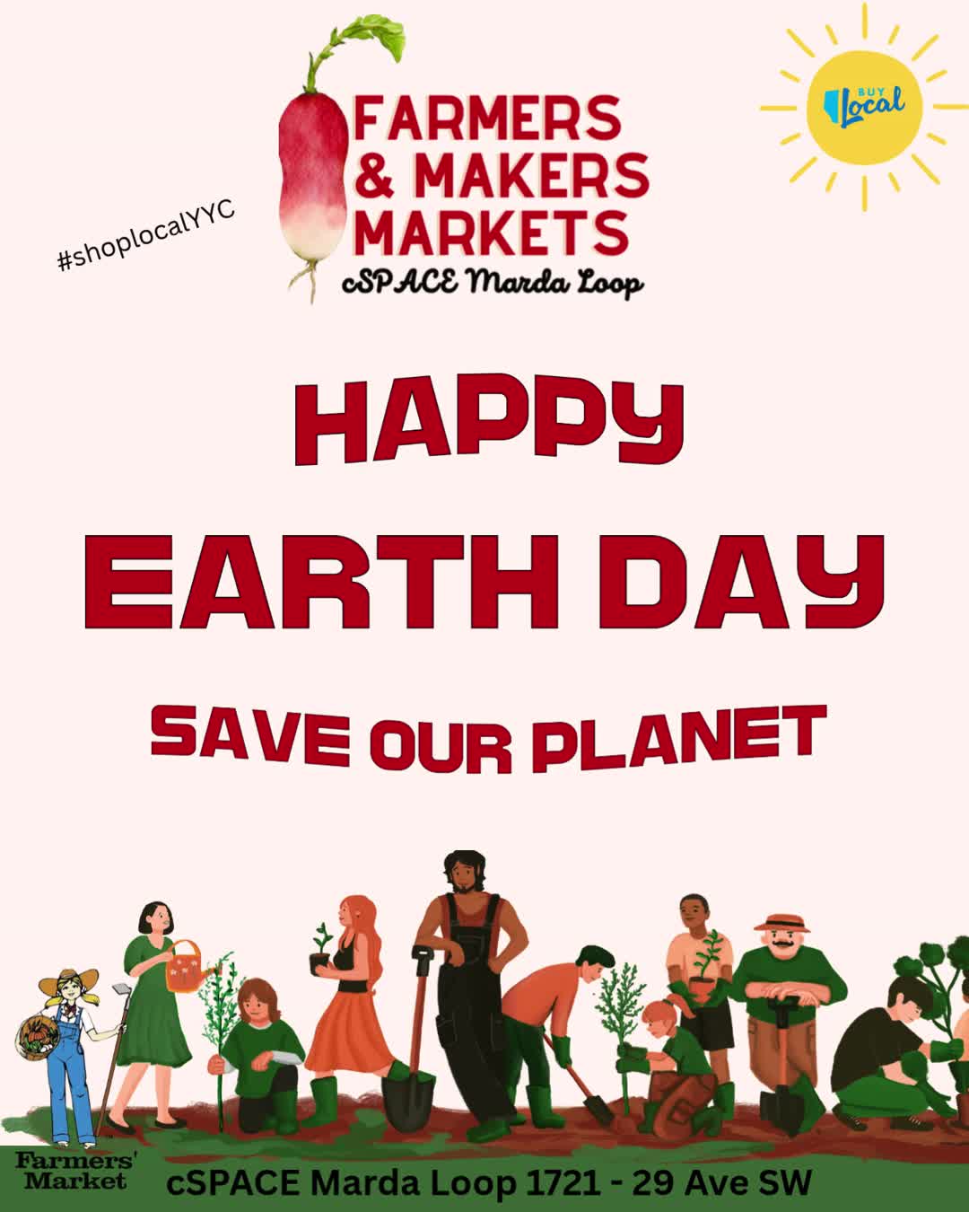 Earth Day 2026 is all about Our Power, Our Planet 🌍✨. It’s a reminder that real environmental progress starts right here in our own neighbourhoods.
When you shop at the Farmers’ & Makers Market, you are using your power to:
🌱 Reduce Food Miles: Support local farmers and reduce the carbon footprint of your groceries.
🌱 Support Small-Scale Makers: Choose handcrafted goods over mass-produced items.
🌱 Invest in Community: Keep your support right here in Calgary, helping us build a more resilient local economy.
Sustainability isn’t just a policy—it’s a practice. Thank you for choosing local and helping us protect our planet, one market day at a time. 💚
Farmers' & Makers Market set to return Saturday May 23, 2026 @ 10:00am to 2:00pm and will continue every Saturday until late fall - see you there 👨🌾
#OurPowerOurPlanet #EarthDay2026 #ShopLocalYYC #farmersmakersmarket #MardaLoop #SustainableLiving
@cspace.mardaloop @yyc.sociables @whatsgoodcalgary @curiocitycalgary Calgary Herald @cbccalgary