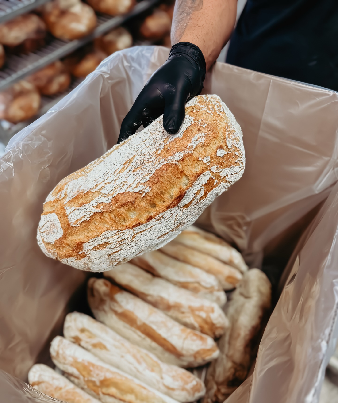 Our ciabatta production is about to increase dramatically… 😲 #mediterrabakehouse #pittsburghbread