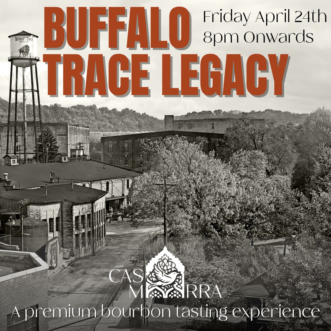 Premium Bourbon Masterclass at Casa Marra this Friday! 🥃
Tasting through the premium products of Buffalo Trace Distillery, including Eagle Rare 10yr, EH Taylor Small Batch, and Weller Full Proof.
Tasting starts at 8pm on Friday April 24th at Casa Marra on Amoy Street.
$55 for members and $65 for non-members. Click on the Event page to sign up!
https://www.eventbrite.com/e/buffalo-trace-legacy-x-casa-marra-tickets-1986972518290?aff=oddtdtcreator