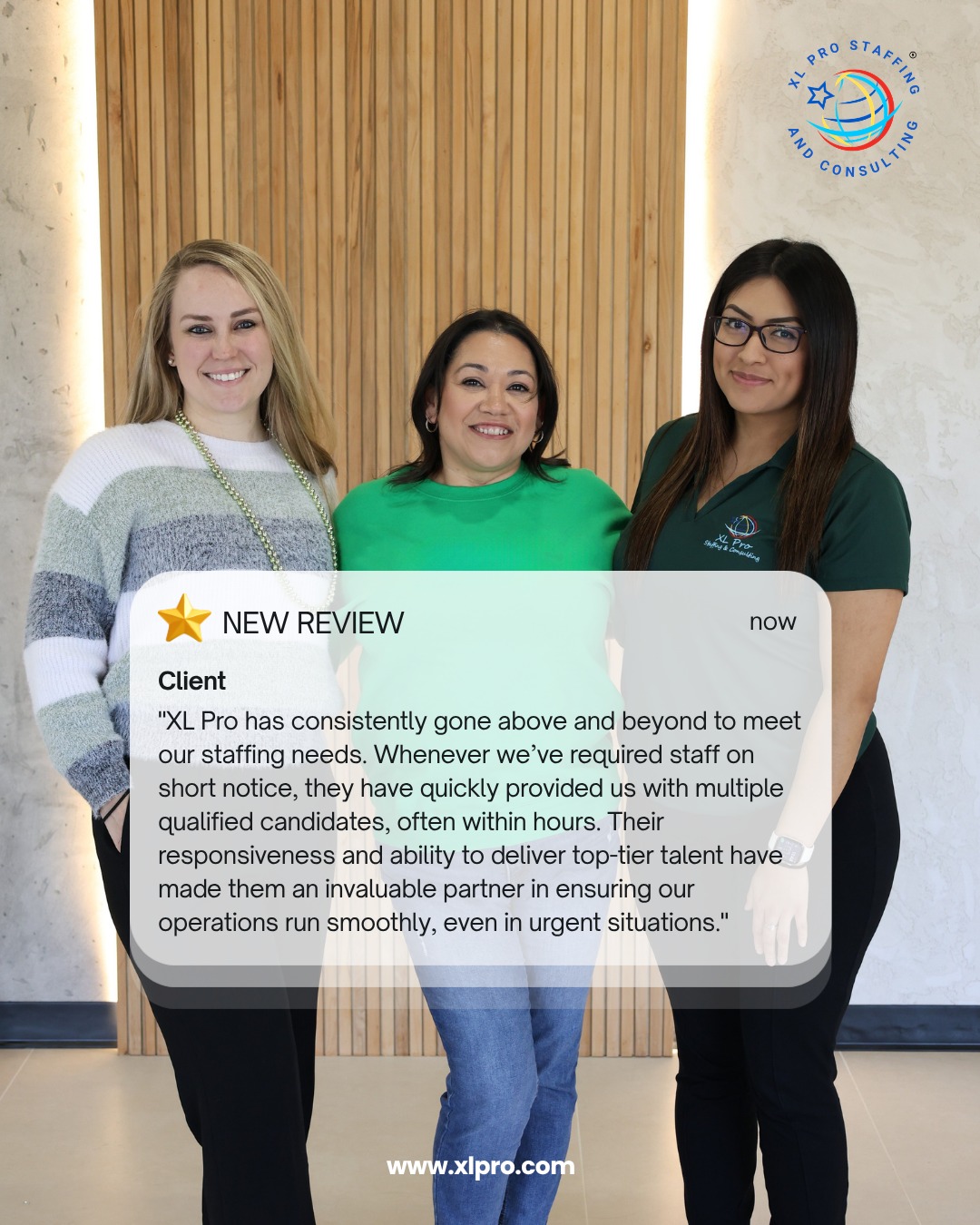 When our clients need support fast, we deliverāevery time.
Providing top-tier talent, even on short notice, is what we do best.
Thatās the XL Pro difference.