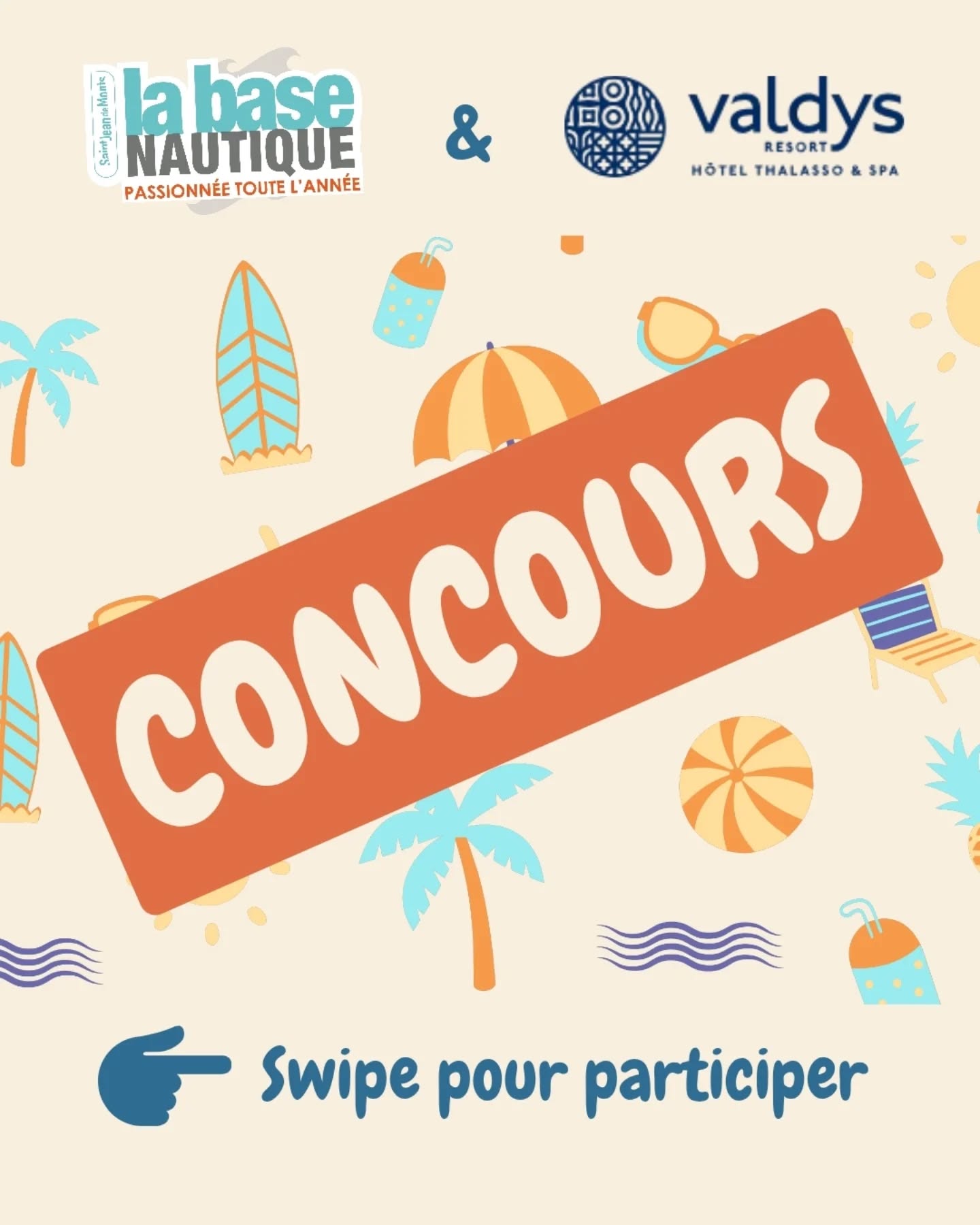 CONCOURS TERMINÉ
Nouveau concours Festi'vagues !
Du 17 au 21 mai, tente de remporter 2 places pour pratiquer la marche en mer durant Festi'vagues les 30 & 31 mai prochain !
Pour participer :
▶️ Abonne-toi à @basenautique.sjdm et à @valdys.resort, partenaire de Festi'vagues
▶️ Like ce post
▶️ Tague 1 ou 2 ami(e)s en commentaires.
Le vainqueur sera annoncé vendredi 22 mai - le ou la gagnant(e) sera annoncé en commentaire sous ce post
Ouvert à la France métropolitaine- Concours non organisé par Meta
#jeuconcours #valdysresort #BaseNautiqueSJDM #gagner #concours