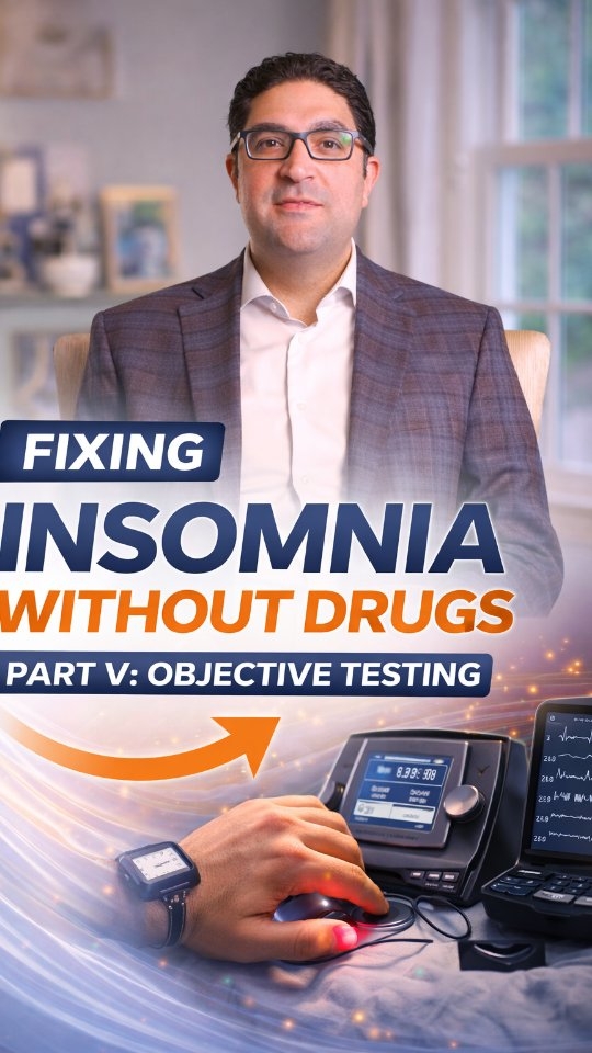 Fixing Insomnia without Drugs (Part V: Objective Testing)
Alex Hakim, MD is a board certified Sleep Medicine Physician discussing the need for objective sleep testing to obtain better sleep.
#insomnia #wellness #sleep #sleepapnea #cognitivebehavioraltherapy