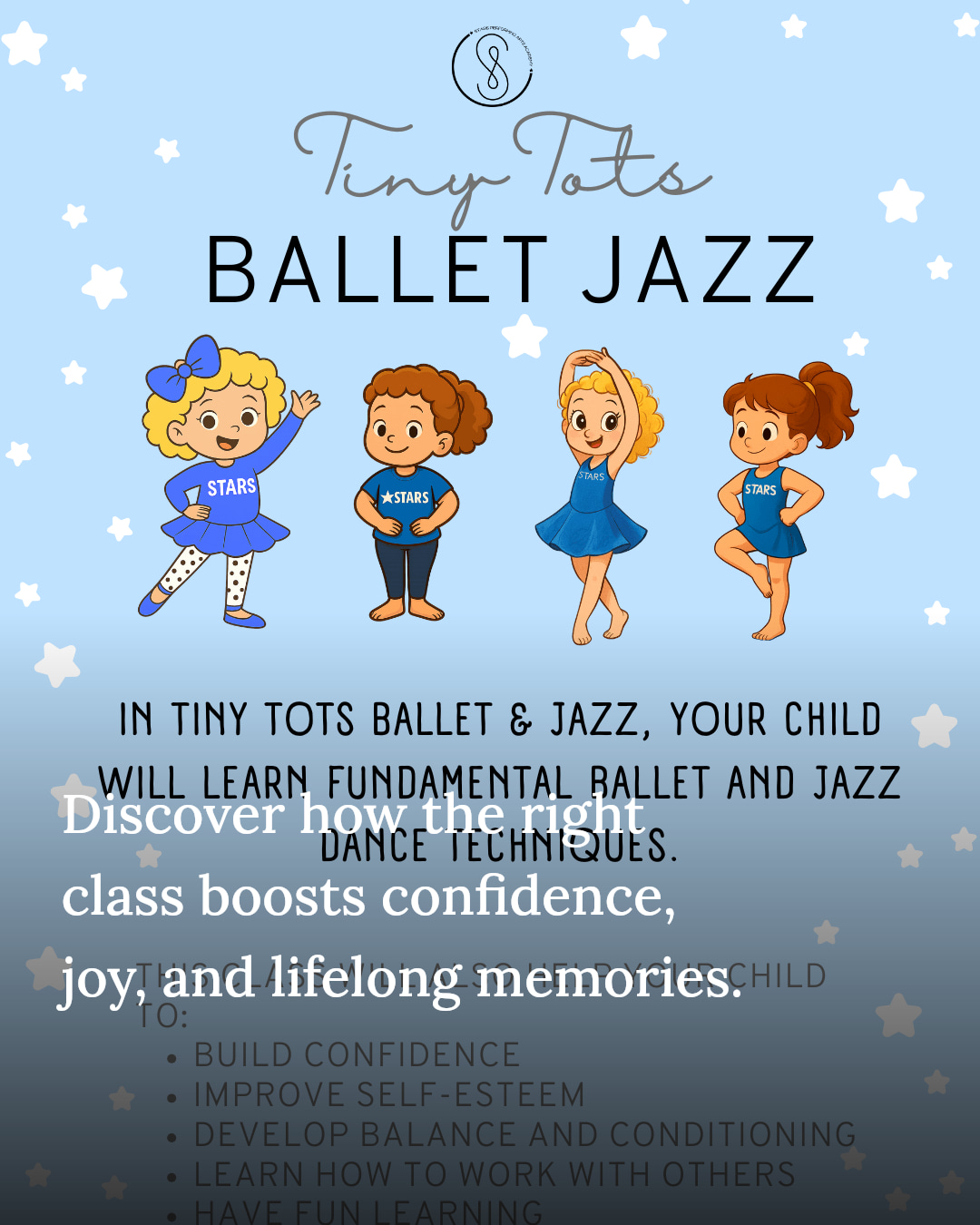 Choosing the right class for your child doesn't have to be a puzzle!
Find out how matching their unique personality with the perfect dance, singing, or acting class can spark joy, confidence, and lifelong memories.
Join us at Stars and watch your little star shine bright!