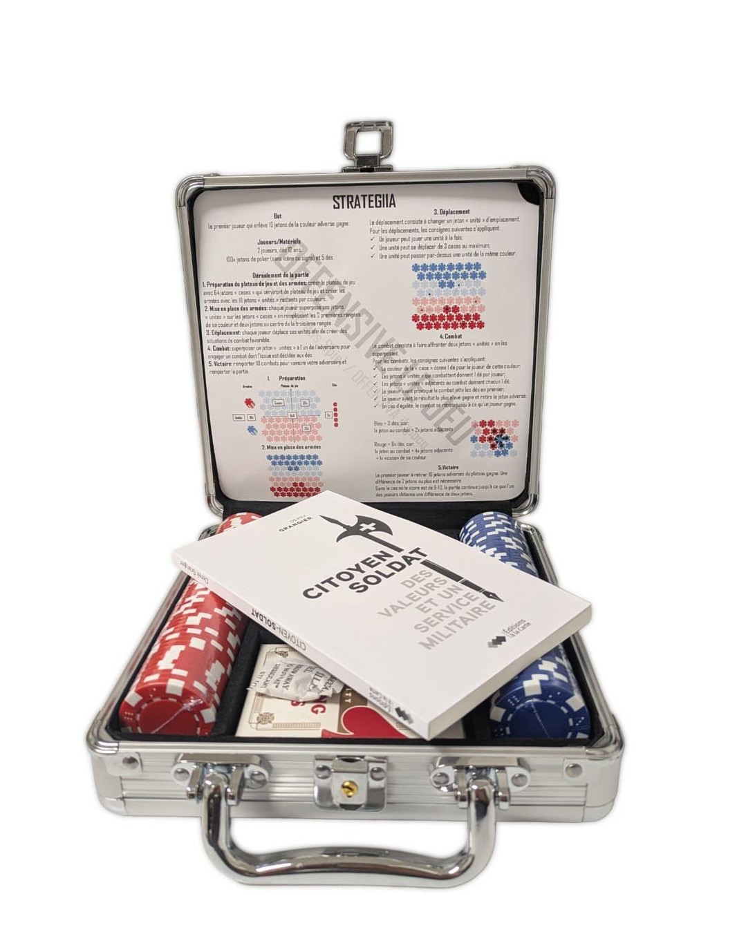 🎲 Si tu veux un jeu rapide, universel et orienté apprentissage, alors STRATEGIIA est ta solution.
Pourquoi ? Parce que STRATEGIIA est simple, efficace, générique et accessible. Le plateau se crée avec des jetons de poker : 64 jetons construisent le plateau, 36 jetons représentent les unités qui s'affrontent.
Mais ce n'est pas tout. STRATEGIIA offre une triple utilisation :
1️⃣ Jeu de stratégie
2️⃣ Avec symboles tactiques : support tabletop/bird table pour donner un ordre ou suivre une situation
3️⃣ Jeu de poker standard
Un seul jeu. Trois univers. Infinies possibilités.
FR
STRATEGIIA : le jeu qui s'adapte à tes besoins, pas l'inverse.
DE
STRATEGIIA: Das Spiel, das sich deinen Bedürfnissen anpasst, nicht umgekehrt.
#STRATEGIIA #JeuDeStratégie #Apprentissage #Tactique #Poker #Flexible #Leadership