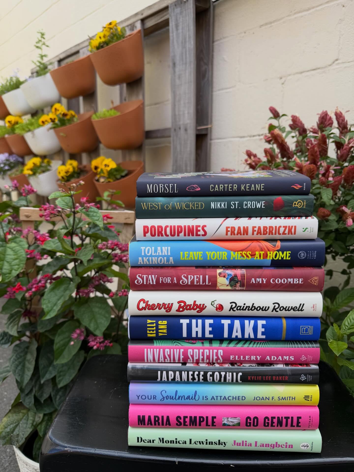 Patio reading season is here! And as we head into Flower and Garden Festival weekend, we have so many new titles for your TBR.