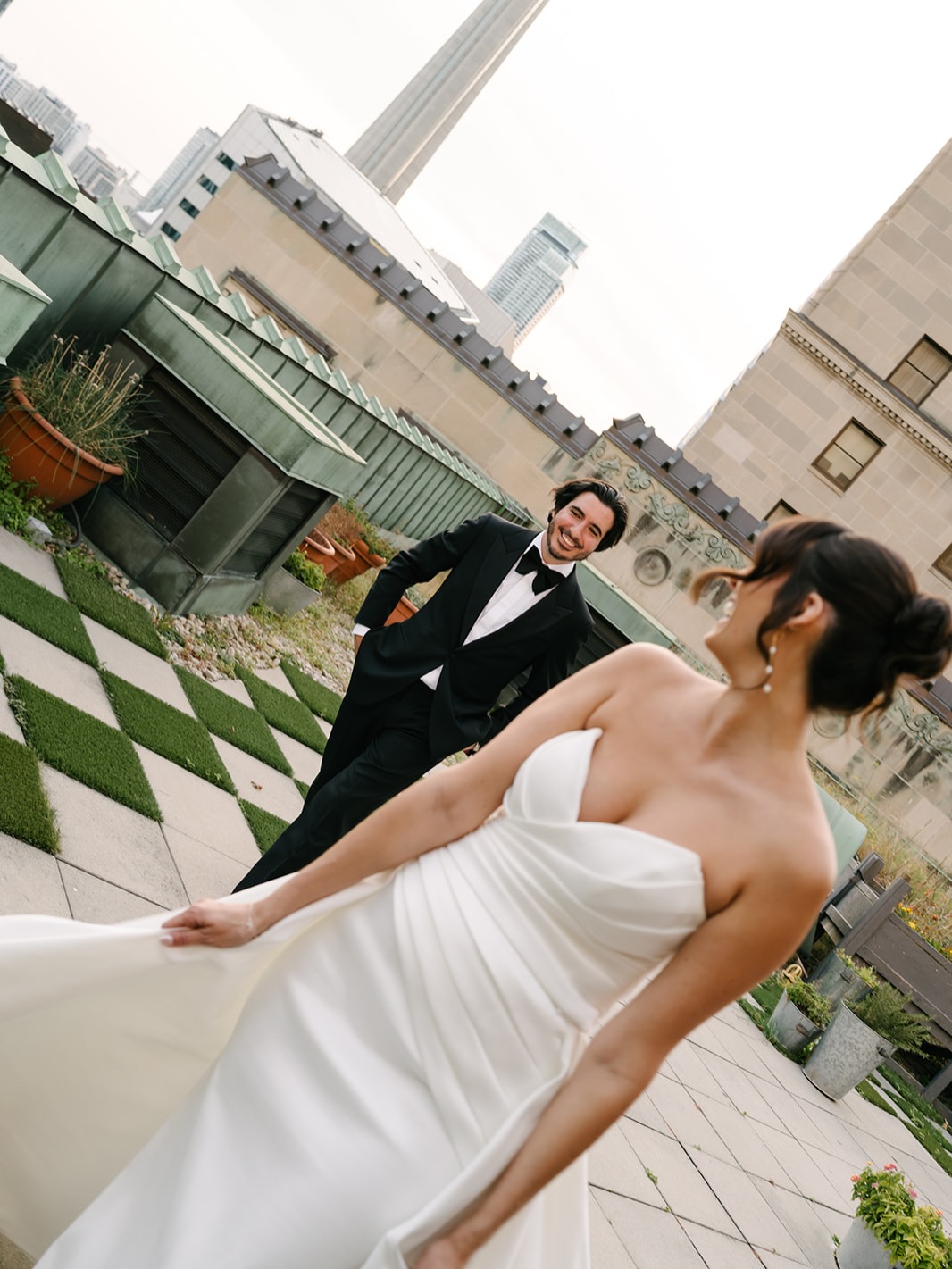City views, couture lines, and a love that feels cinematic.
Set against the iconic Toronto CN Tower, this rooftop moment blends modern elegance with timeless romance, where every frame feels like a scene pulled straight from a film.
From the movement of the gown to the quiet in-between glances, it’s these effortless, unscripted moments that define a truly elevated wedding experience.
@eventshoppe.ca
@fairmontroyalyork
@encore.canada
@basilstoronto
@harrisonluisconsulting
@saturdaynightjive
@mangostudios
@stefmaqzcreates
@flowerlystudios
@makeupbymiagee
@jenevoymakeupstudio
@photoboothto
#torontoweddingplanner #luxurywedding #torontoweddings #editorialwedding #citywedding