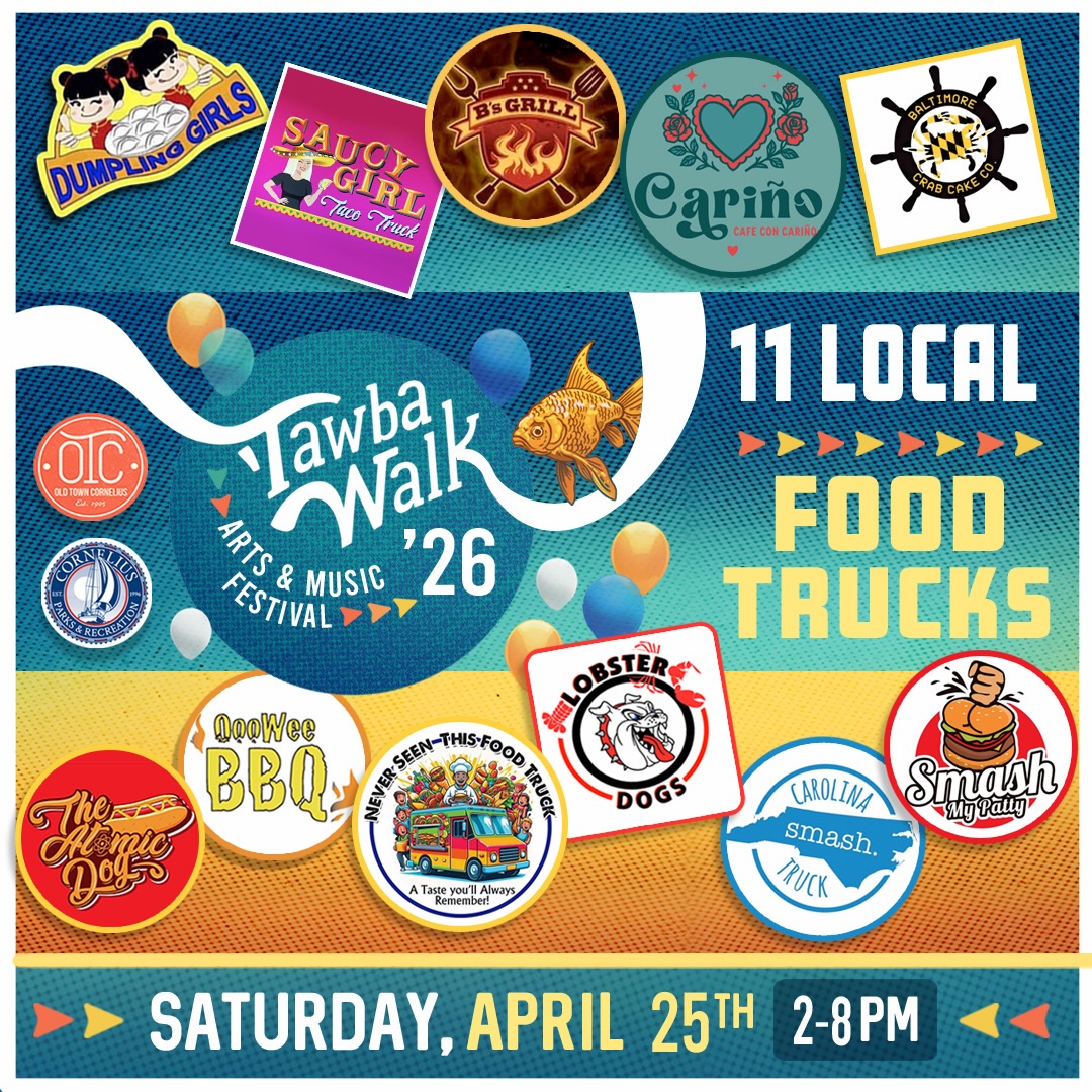 Come HUNGRY, Cornelius 😏🍔🌮
Tawba Walk is serving up 11 local food trucks ready to fuel your full day of art, music, and good vibes.
From dumplings + tacos to smash burgers, BBQ, lobster dogs, and crab cakes… this lineup does not miss.
🔥 Here’s who’s pulling up:
@dumplingirlsclt
@theatomicdog704
@carolinasmashtruck
@smashmypattyllc
@saucygirltacotruck
@bs_grill
@baltimorecrabcakeclt
@neverseenthisfoodtruck
@carino.con.cafe
@eatoooweebbq
@lobsterdogsfoodtruckandpub
(Pro tip… pace yourself 😅)
📍 Downtown Cornelius
📅 Saturday, April 25
⏰ 2–8 PM
Which truck are you hitting first? 👇
#TawbaWalk #OldTownCornelius #LKNEvents #LKNFoodTrucks #EatLocalLKN