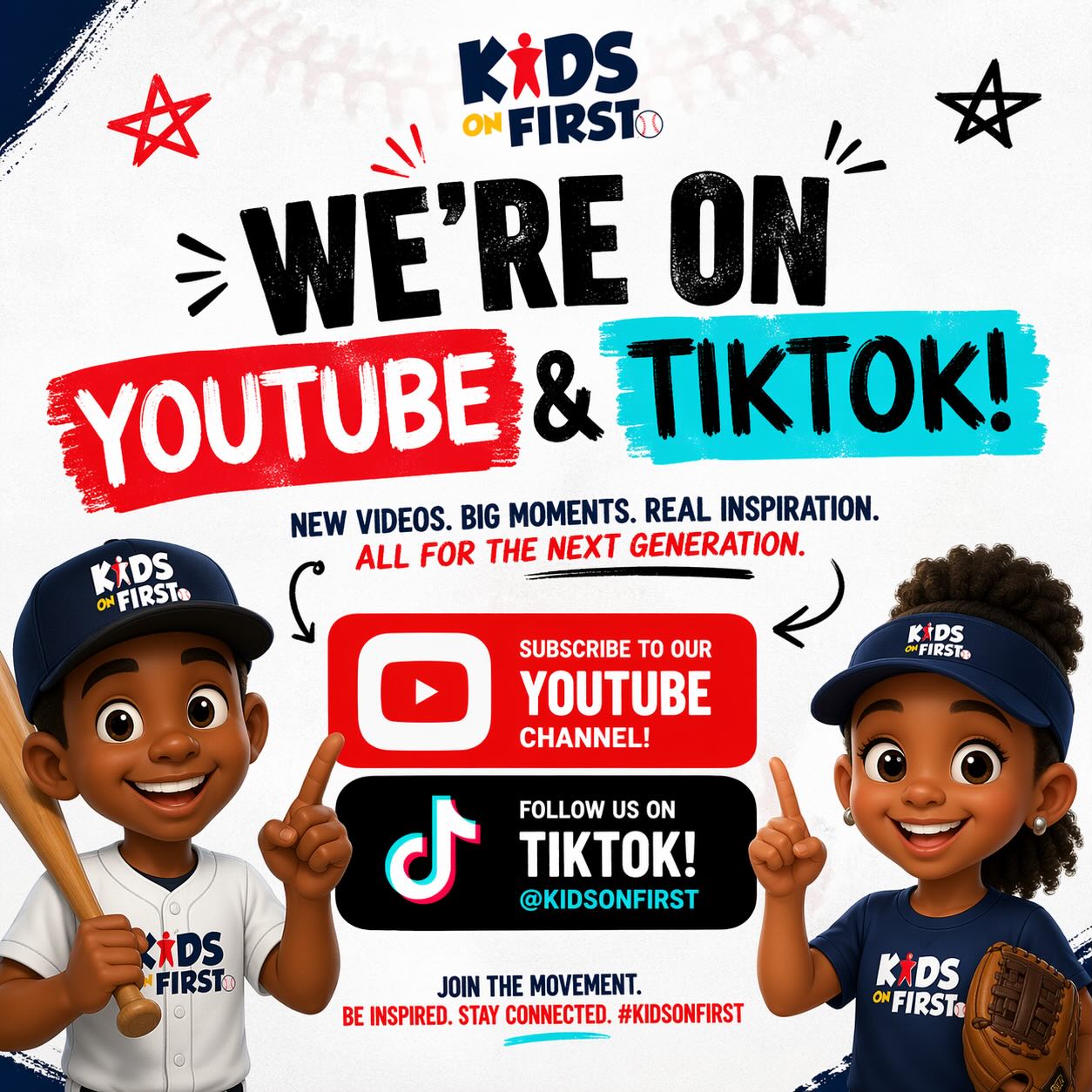🚨 We’re LIVE on YouTube & TikTok! 🚨
This is where the magic happens 🎥⚾️
From exclusive interviews with players and coaches…
To behind-the-scenes moments…
To full event coverage and real stories from the field…
👉 THIS is where you’ll find it all.
If you believe in growing the game, uplifting young athletes, and showing what baseball is really about — you need to be tapped in with us.
📺 Subscribe on YouTube
🎵 Follow us on TikTok: @KidsOnFirst
Stay connected. Stay inspired. Stay in the game.
#KidsOnFirst #YouthBaseball #BaseballCommunity #NextGen #GrowTheGame