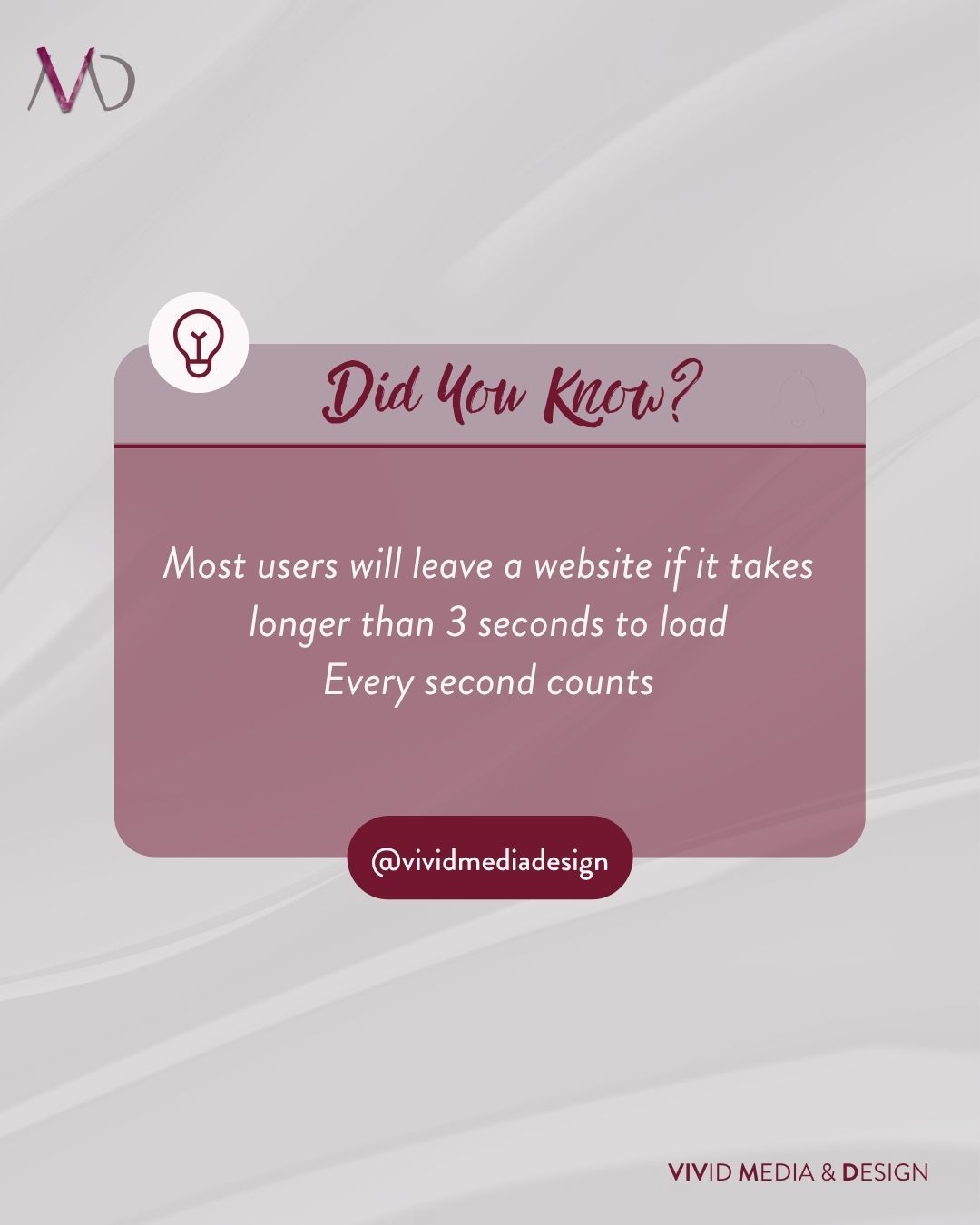 Attention spans are short and expectations are high ⏱️If your site feels slow your audience is already moving on
Optimize your speed keep them engaged and turn visits into real results
Ready to upgrade your website performance Send us a message or check us out at www.vividmediadesign.au�📩
#VividMediaDesign #NewsletterDesign #EmailMarketing #CreativeStudio #SocialMediaManagement #DesignThatConnects #DigitalDesign #VisualStorytelling #CreativeInspo #ContentDesign #ModernDesign #WebsiteGoals