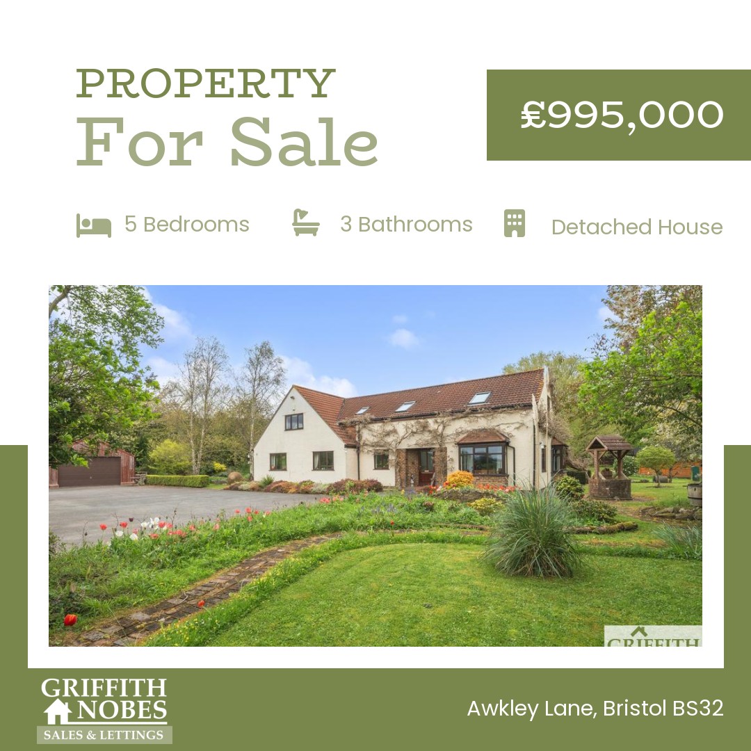 🏡For Sale 5 Bed Detached House🏡
📍Awkley Lane, Bristol BS32
Set within beautifully landscaped grounds approaching one and a half acres, this exceptional five bedroom home offers a rare blend of space, privacy and lifestyle living. Perfectly positioned in a sought-after semi-rural setting, it provides versatile accommodation ideal for modern family life.
🏡 Exceptional five bedroom detached house
🌳 Landscaped grounds of 1.5 acres
🏞️ Sought-after semi-rural location
🛁 Three modern bathrooms
🏠 Versatile accommodation for family living
💰 Guide Price £995,000
https://psh.pt/x5u2esa
For more information please contact us via:
📞 | 01453 799938
🏡 #awkleylane #olveston #luxuryproperty #countryestate #detachedfamilyhome #severnview