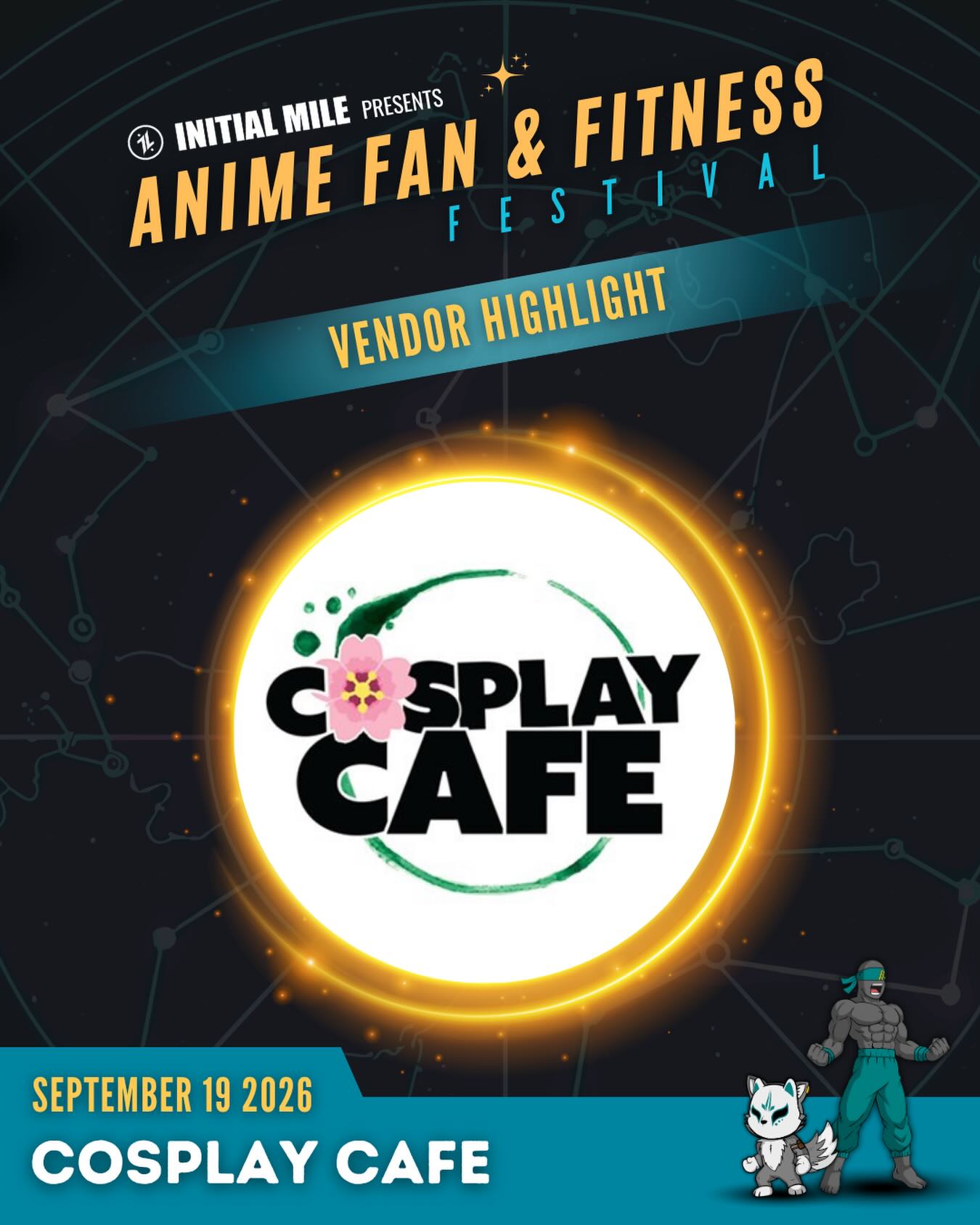Welcoming back @cosplaycafellc to our Second Annual Anime Fan and Fitness Festival! Join us on Saturday September 19 at Christmas Hill Park in Gilroy, CA to check out their products from luxurious tea blends, stickers and accessories. #animefanandfitnessfestival #initialmile #animefestival #fitnessfestival #bayareaevents