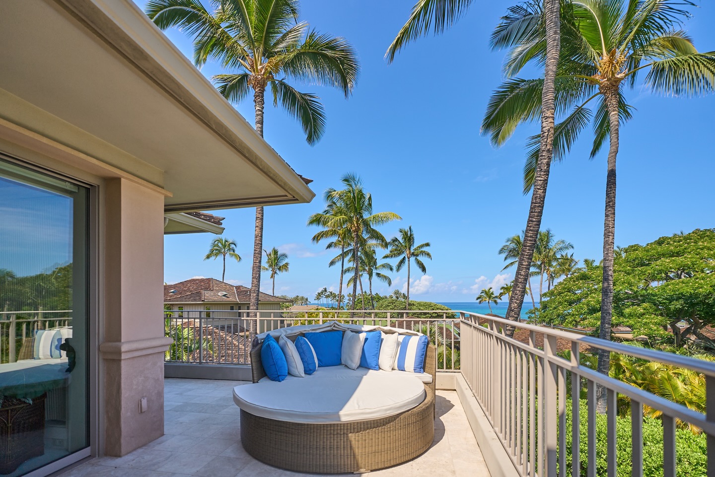 The dream stay at Hualalai in this timeless penthouse with ocean views. If you’re looking for a step up in size and amenities from a hotel room, this is the perfect spot. 3 BD | 3 BA - gated pool, golf carts, a full kitchen and an end to end length lanai for epic sunset dinners! Contact us about a stay at the Hillside Penthouse Oceanview Retreat.