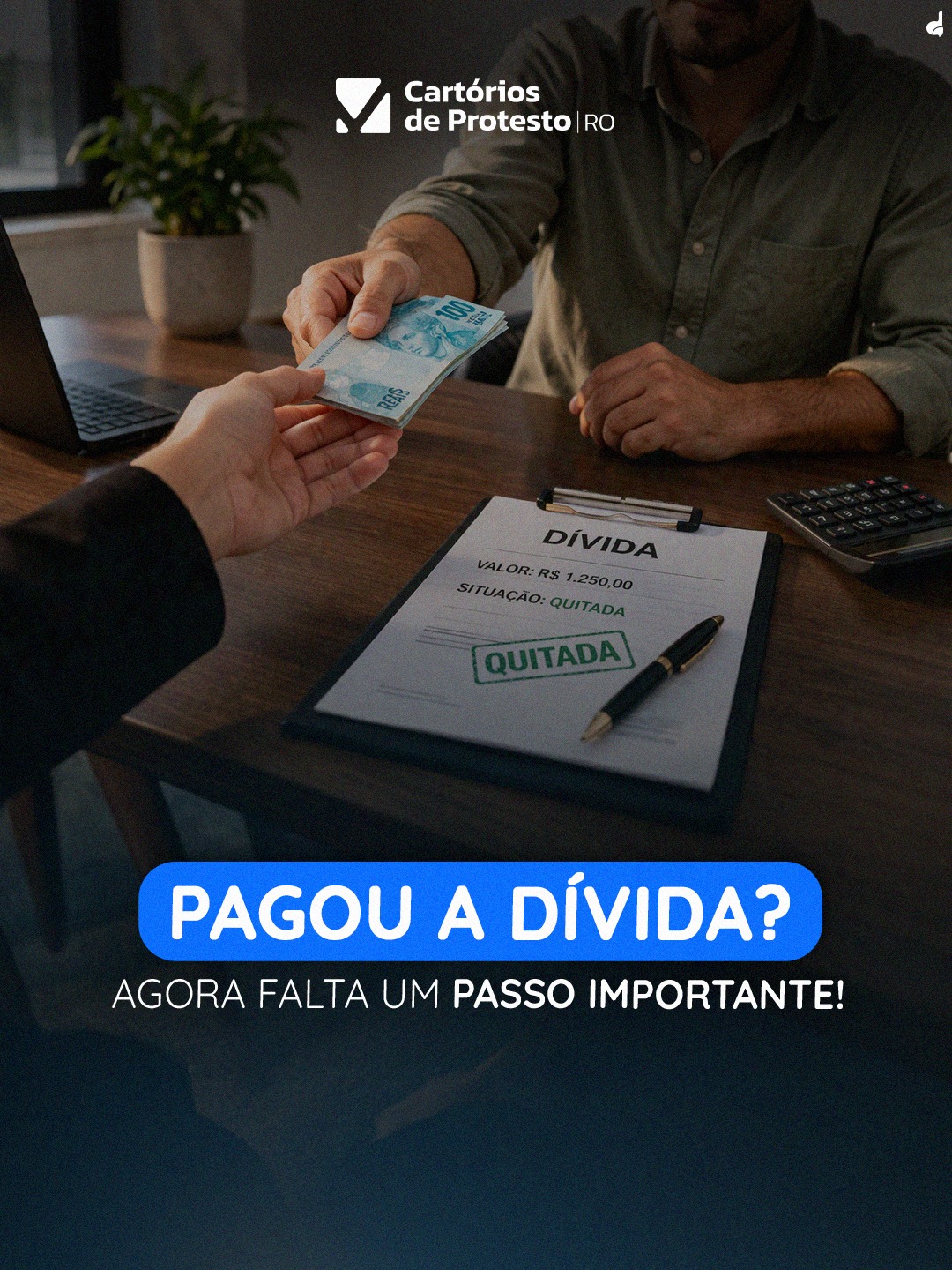 Muita gente acha que, depois de pagar a dívida, o problema está resolvido, mas nem sempre é assim. 🤔
Se o seu nome foi protestado, ainda é preciso fazer a autorização de cancelamento e sem isso, o protesto continua ativo.
👩💻 A boa notícia é que esse processo ficou muito mais simples. Hoje, o próprio credor pode enviar a anuência de forma eletrônica, direto pela plataforma online, de forma rápida e segura.
É só acessar o site:
https://www.pesquisaprotesto.com.br/servico/pedido-anuencia.
Depois disso, basta seguir com o cancelamento no Cartório de Protesto e pronto: situação regularizada. ✅
Menos burocracia, mais agilidade para limpar seu nome sem dor de cabeça.
Acesse o site e resolva isso de forma prática.
Envie para quem precisa dessa informação e salve para não esquecer.
IEPTBRO #CartóriosRO #Protesto #CartórioDeProtesto #NomeLimpo