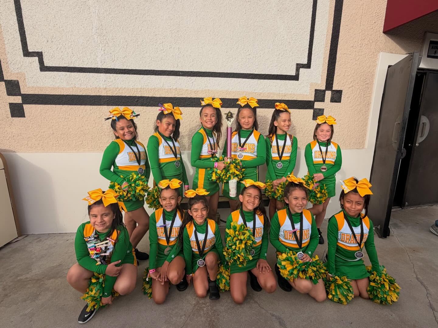 BVE Dragonettes💚💛 take 1st place 🥇 at Knotts Berry Farm SHARP Competition! Shout out to our BVE parents for participating in the special events 🐲📣
#AYA #ELOMUSD #ActionYouthAmerica #BellaVistaElementary #cheerleading