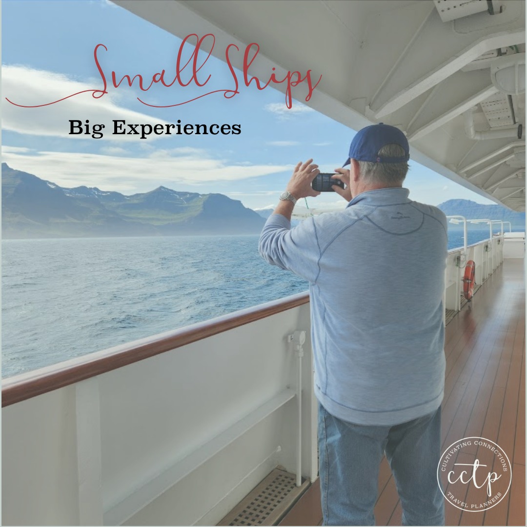There’s something special about small-ship cruising — the way you can feel the ocean breeze without crowds, the quiet moments on deck, the intimacy of arriving in ports that bigger ships simply sail past. It’s travel that feels personal, intentional, and beautifully unhurried.