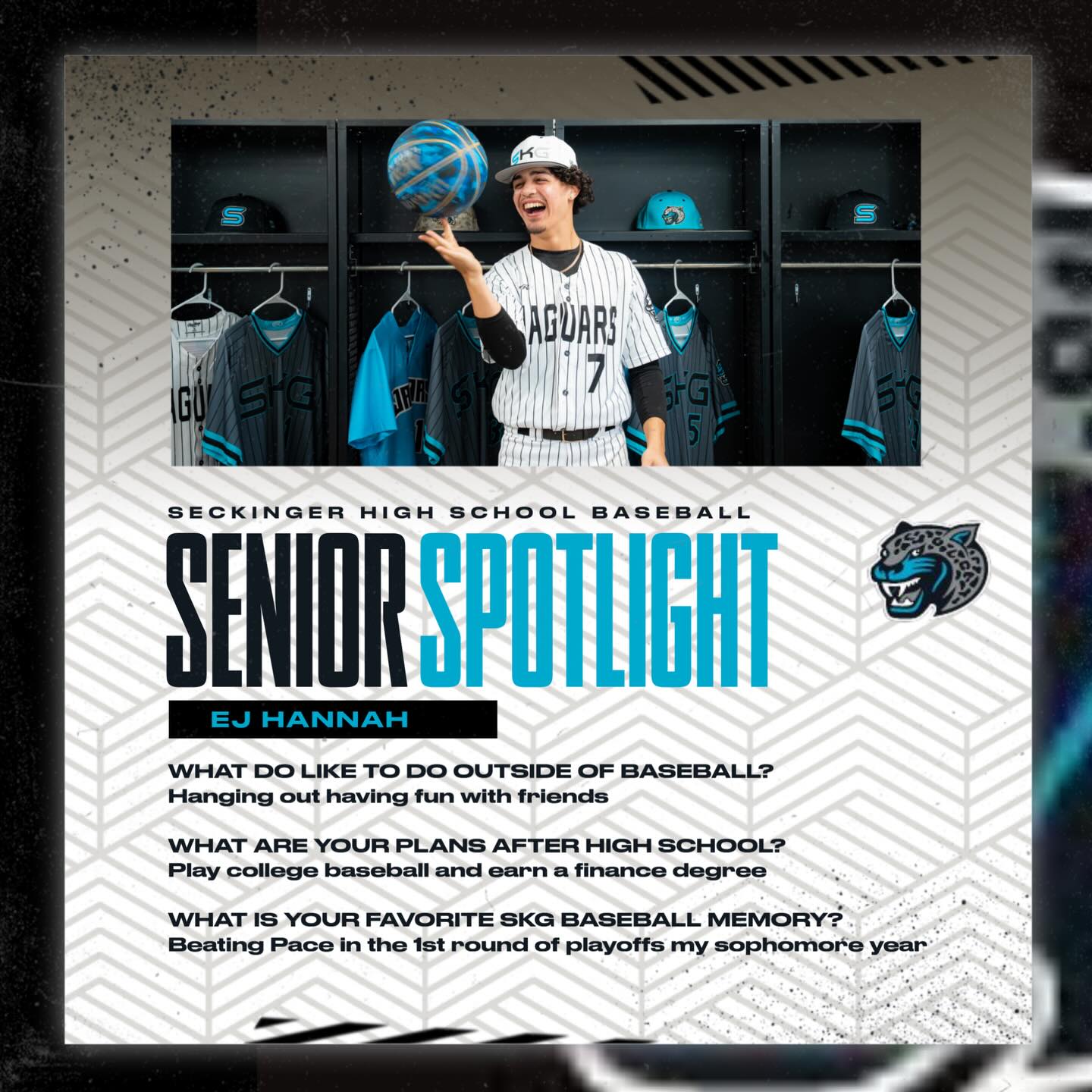 🔥 Senior Spotlight 🔥
EJ Hannah
Outside of baseball: hanging with friends
Next step: college baseball + finance degree
Best memory: taking down Pace in round one playoffs sophomore season
#Jags #SeniorSeason #SKG