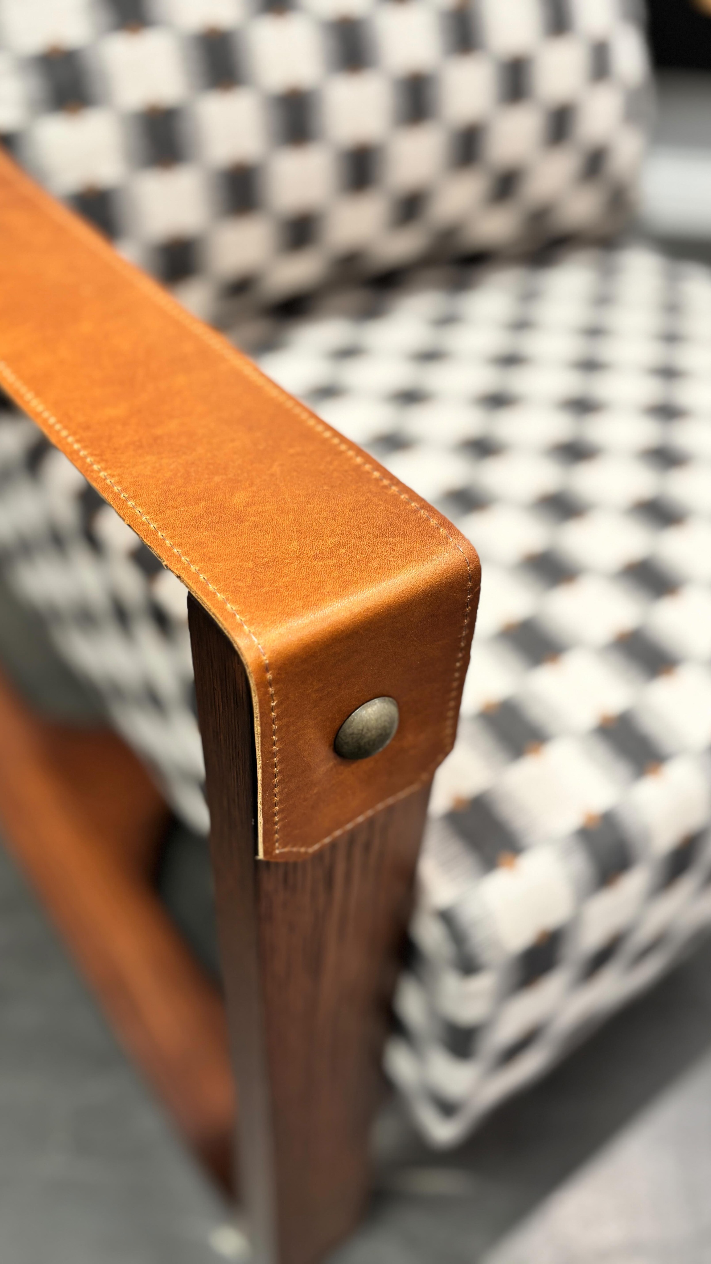 Custom chair with leather straps as arms . #furniture #customfurniture #customupholstery #interiordesign #upholstery