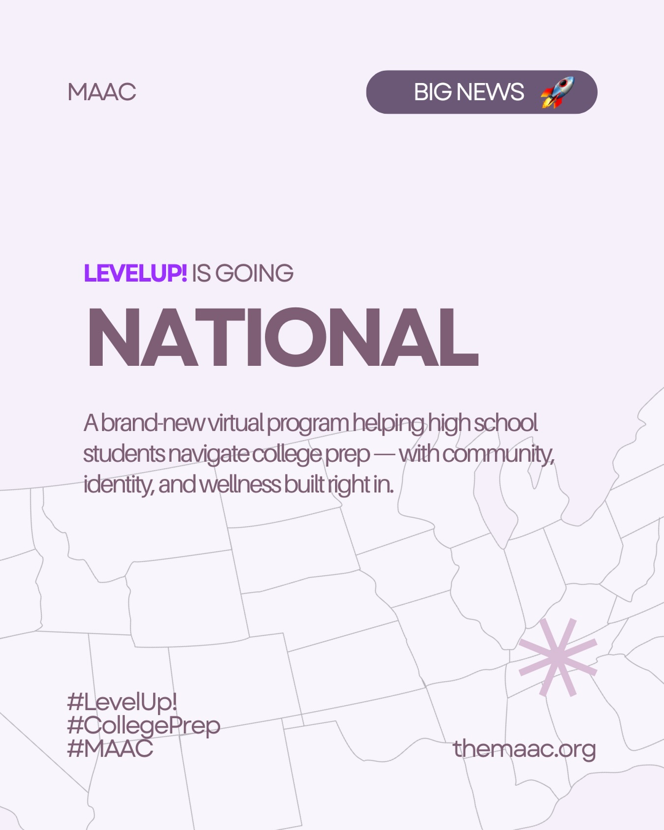 Big news! MAAC’s college prep program is going NATIONAL. LevelUp! is a brand-new virtual program helping high school students across the country navigate the college prep process — with community, identity, and wellness built right in.
#LevelUp #CollegePrep #MAAC #LevelUP! #StudentSuccess OnlineLearningForHighSchoolers EngagingEducation MindfulAwarenessAcademyForChildren