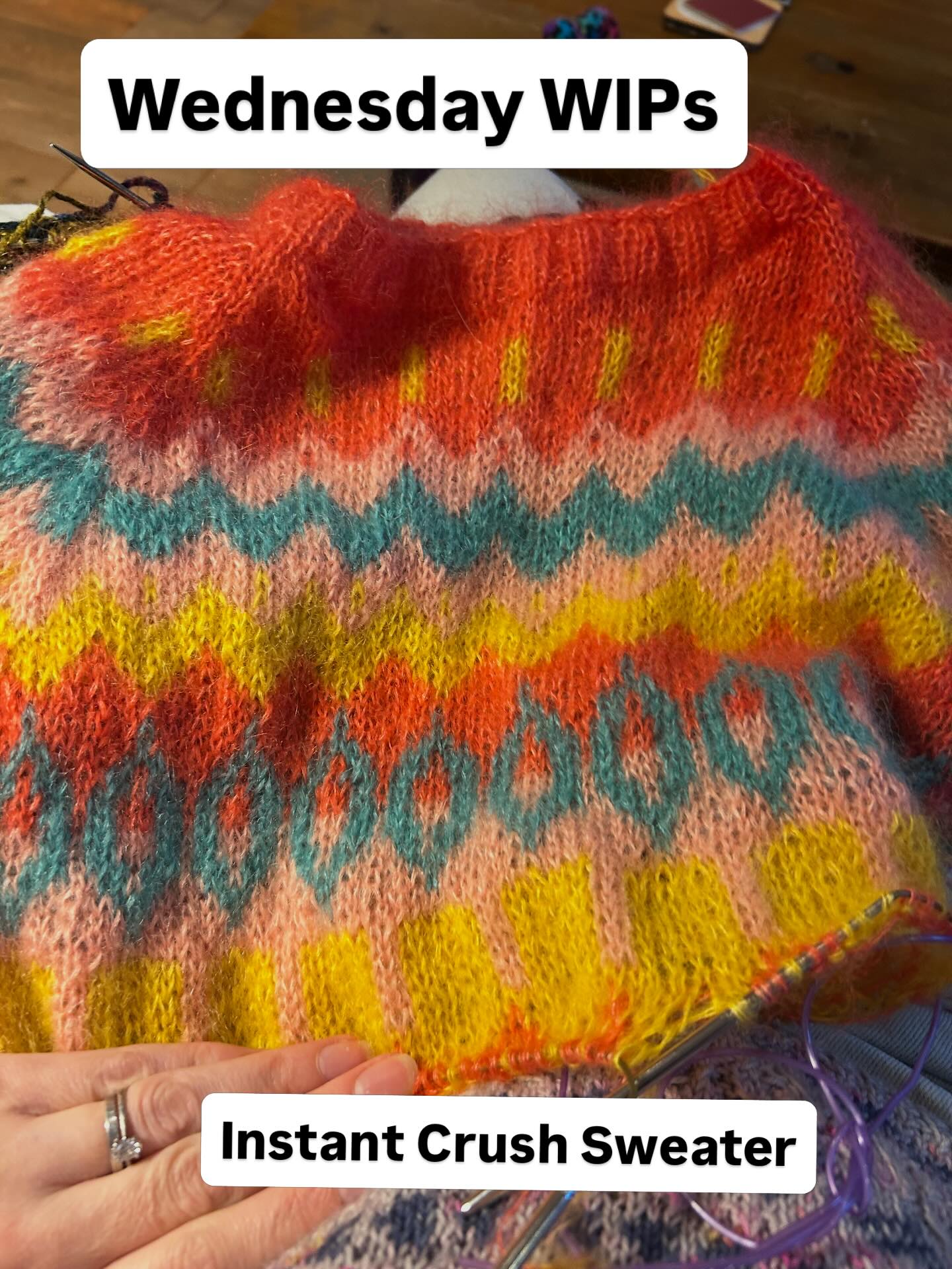 It seems colourwork is my happy place
1. #instantcrushpullover by @jojilocat
2. #voevest by @mjmucklestone
3. #yearbypiece2025 by @needleandfeather
