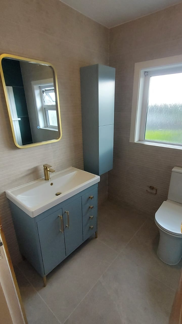 A fresh, modern bathroom transformation β¨
We paired brushed brass brassware with a powder blue vanity unit and matching tallboy to bring a soft pop of colour into the space. The vertical radiator keeps things sleek while maximizing heat, and the overall finish strikes the perfect balance between style and practicality.
Designed and supplied by us, with installation by Mario
Would you go bold with colour like this? π
#bathroomrenovation #bathroomdesign #irishhomes #corkhomes #corkbusiness #renovationireland #interiordesignireland #bathroominspo #modernbathroom #homerenovation #brushedbrass #brassware #colouredvanity #powderblue #verticalradiator #homeimprovement #corkireland #irishinteriors #bathroomstyle